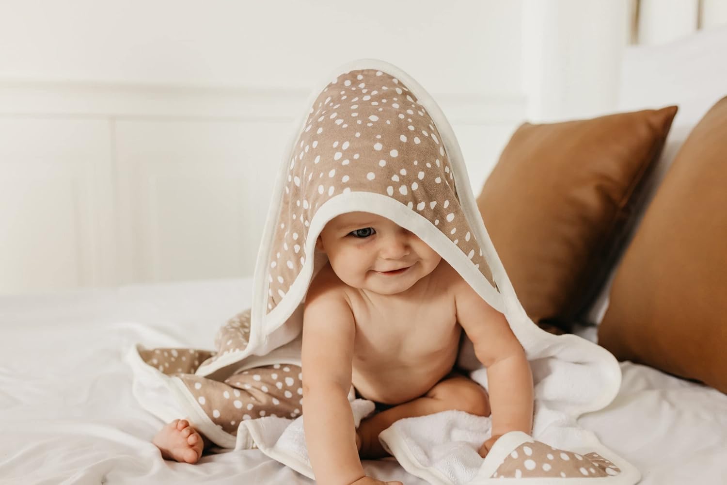 Copper Pearl Hooded Bath Towel - Fawn Design