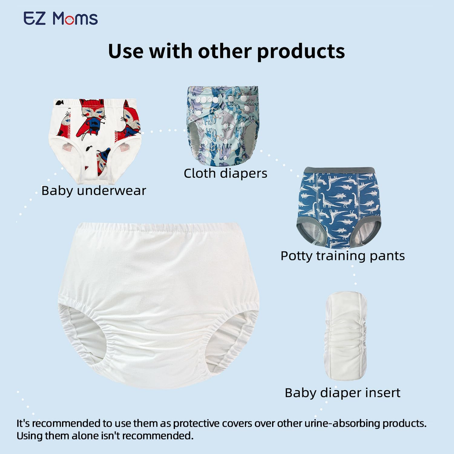 EZ Moms 4 Pack Reusable Training Pants For Toddlers 1
