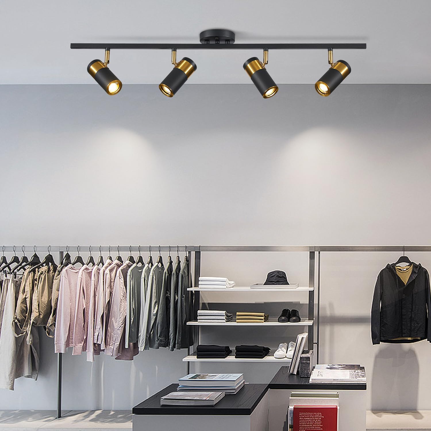 Fulesi Black Globe 3-Light Mid Century Modern Desk Lamp