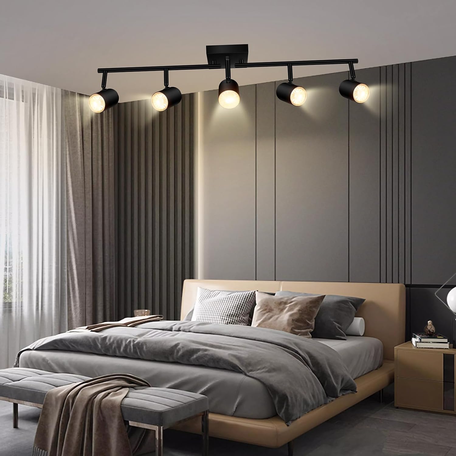 BoostArea 5-Light Track Lighting Kit for Kitchen and Living Room