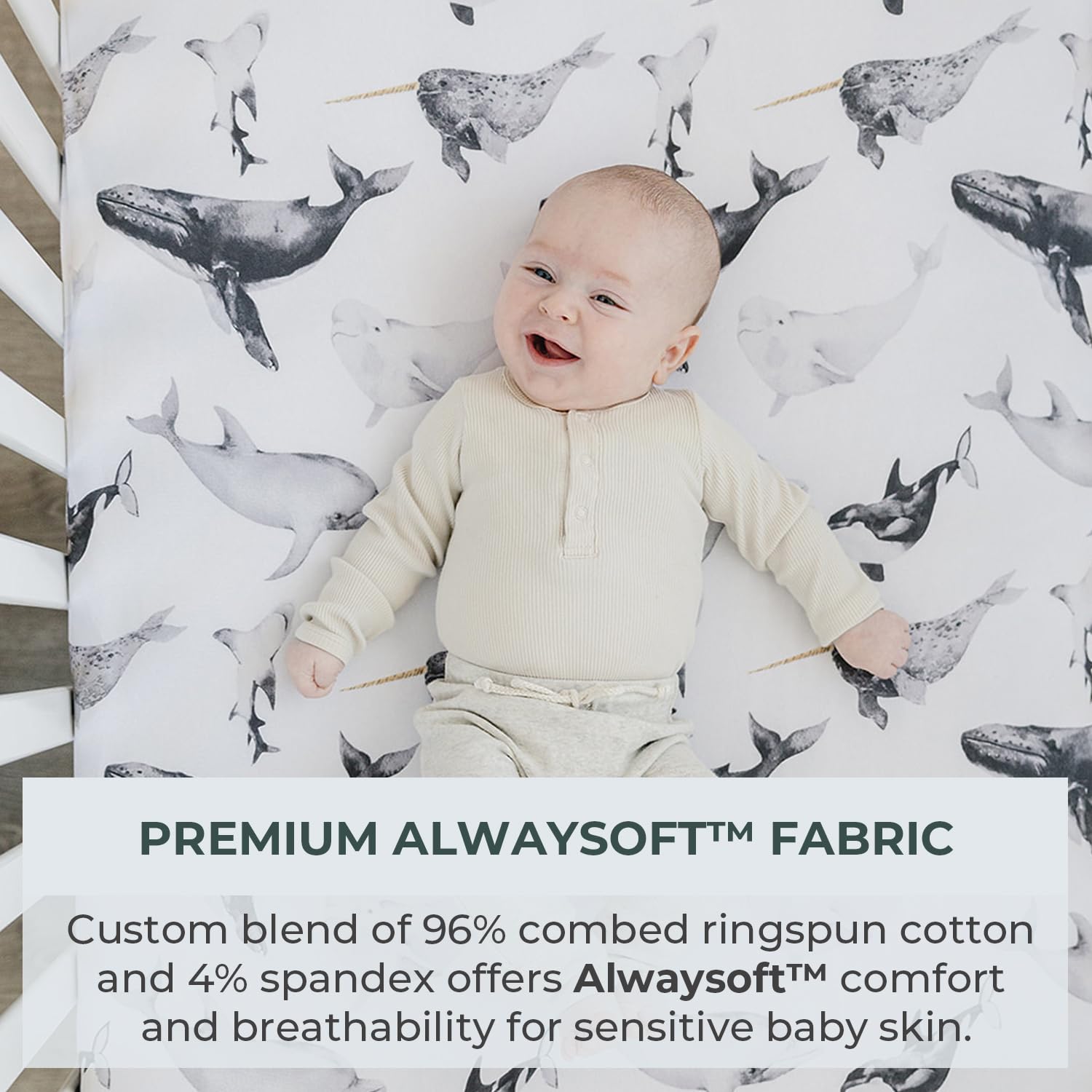 Pobibaby 2 Pack Ocean Crib Sheets for Baby Boy