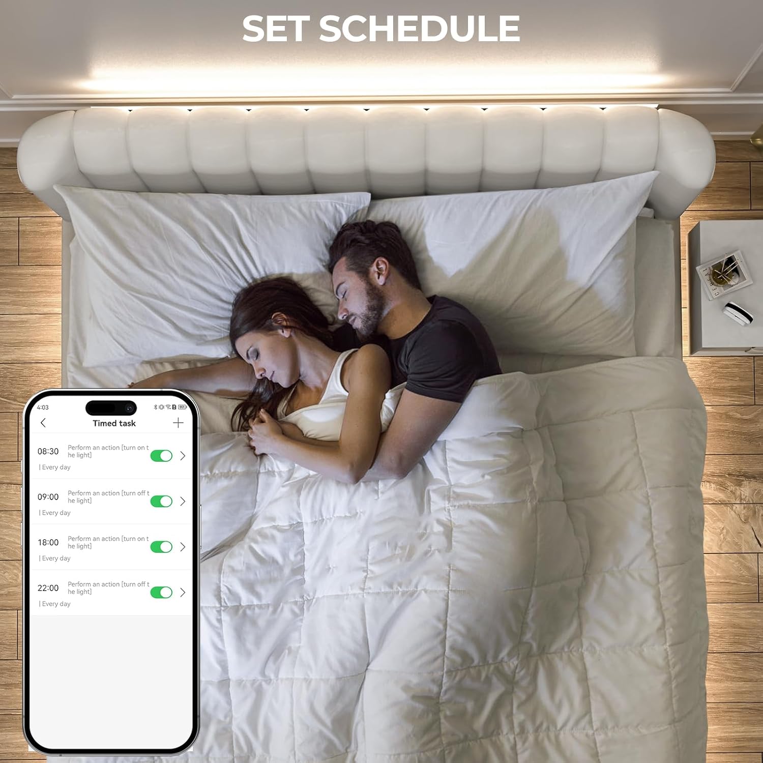 MY BEAUTY LIGHT 24V Smart WiFi Cob LED Strip Light 164ft