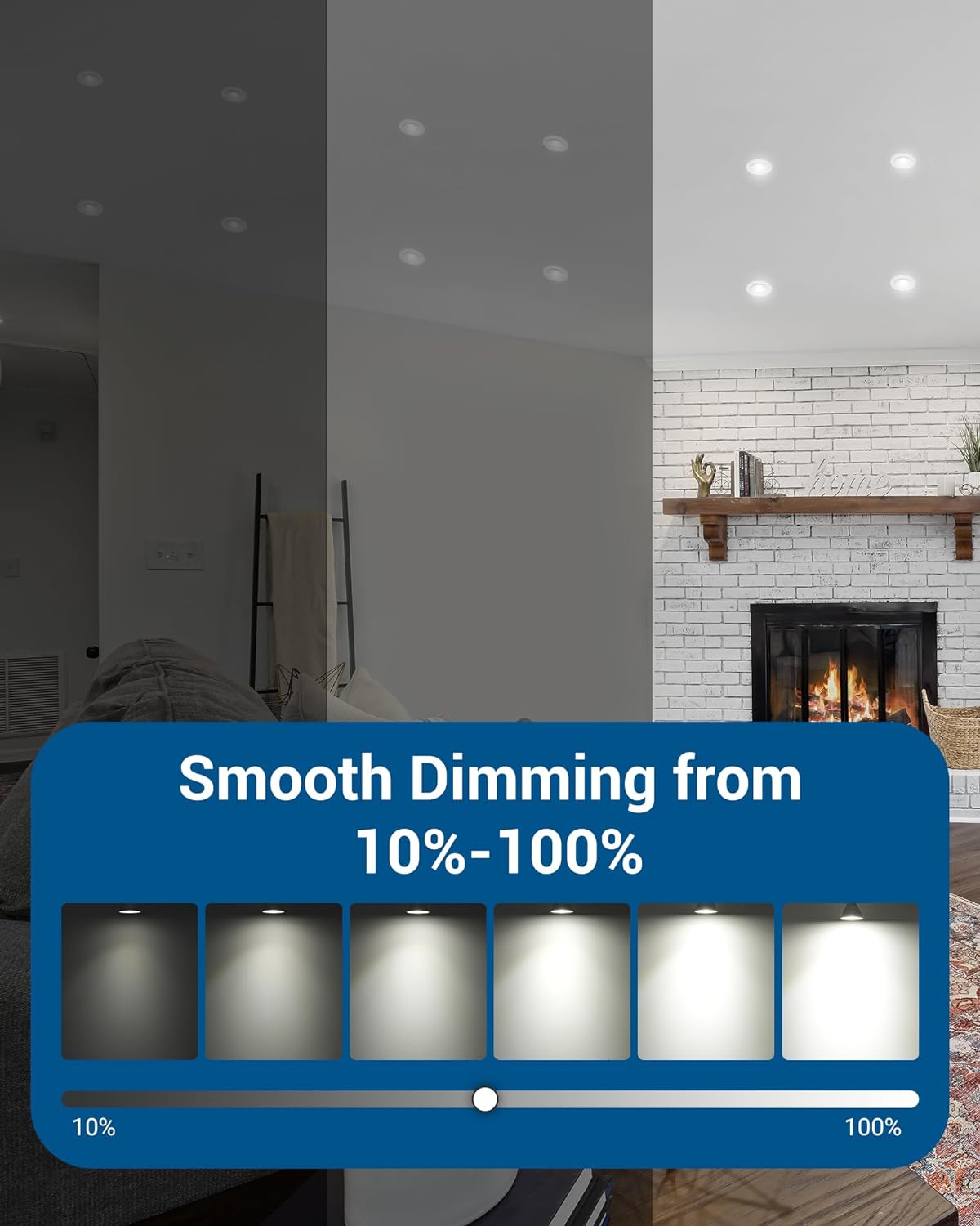 DEWENWILS 10-Pack Dimmable GU10 LED Bulbs 5000K 7W 500LM