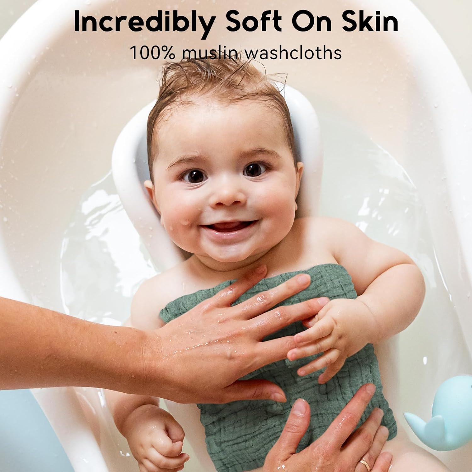 Unnivoll Muslin Baby Washcloths 6 Pack - 12x12 Multicolor