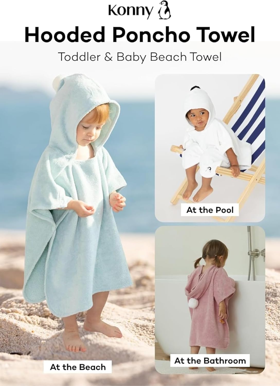 Konny Baby Hooded Towel - Ultra Soft Quick Dry