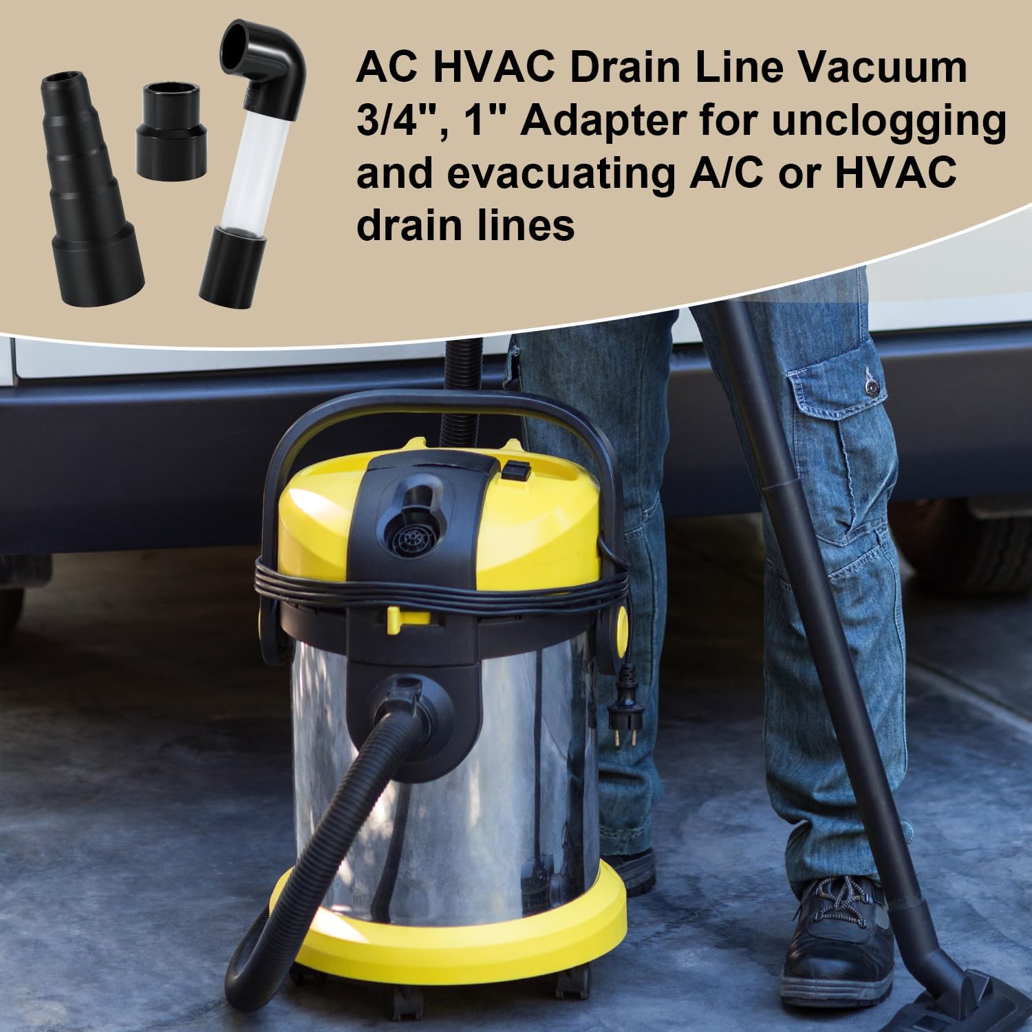 Gosknor 3pcs Wet Vac AC Drain Line Cleaner