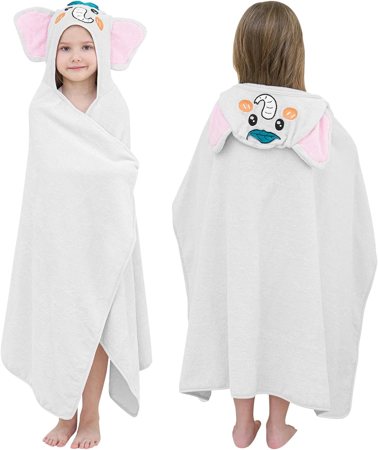 Style Quarters Gray Elephant Hooded Towel for Kids