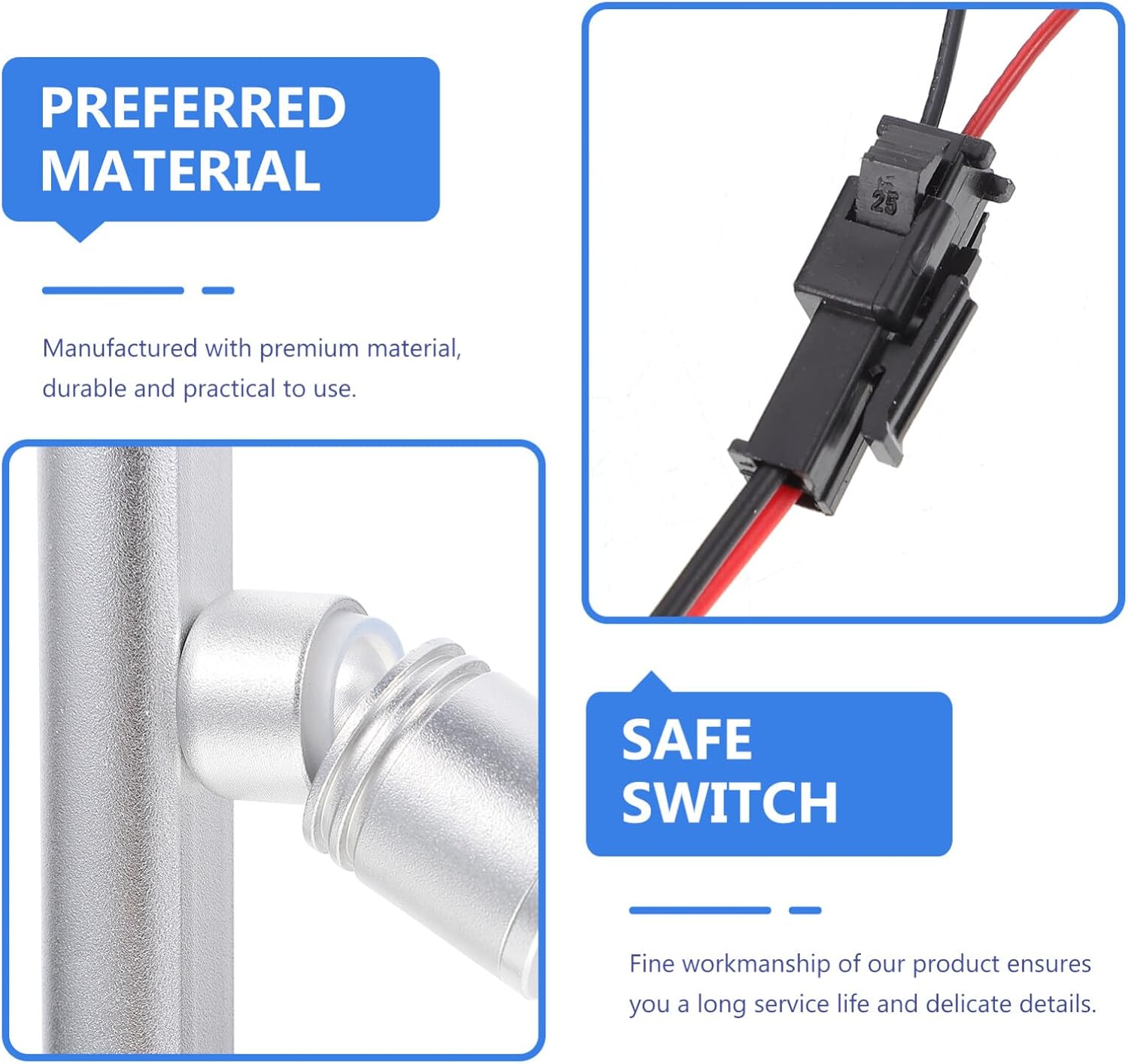 LED Display Lamp Track Spotlight with 3 Rotatable Heads
