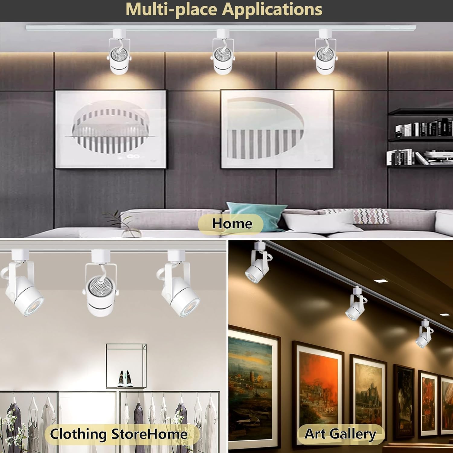 16PCS LED Track Lighting with 3CCT and Dimmable Brightness 1