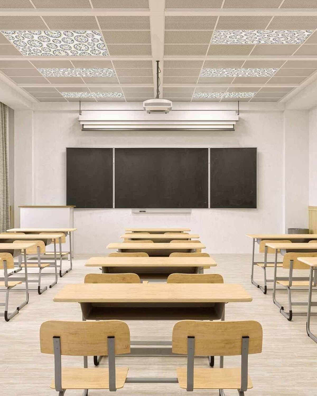 Gold Flower Clock Magnetic Light Covers 2PCS