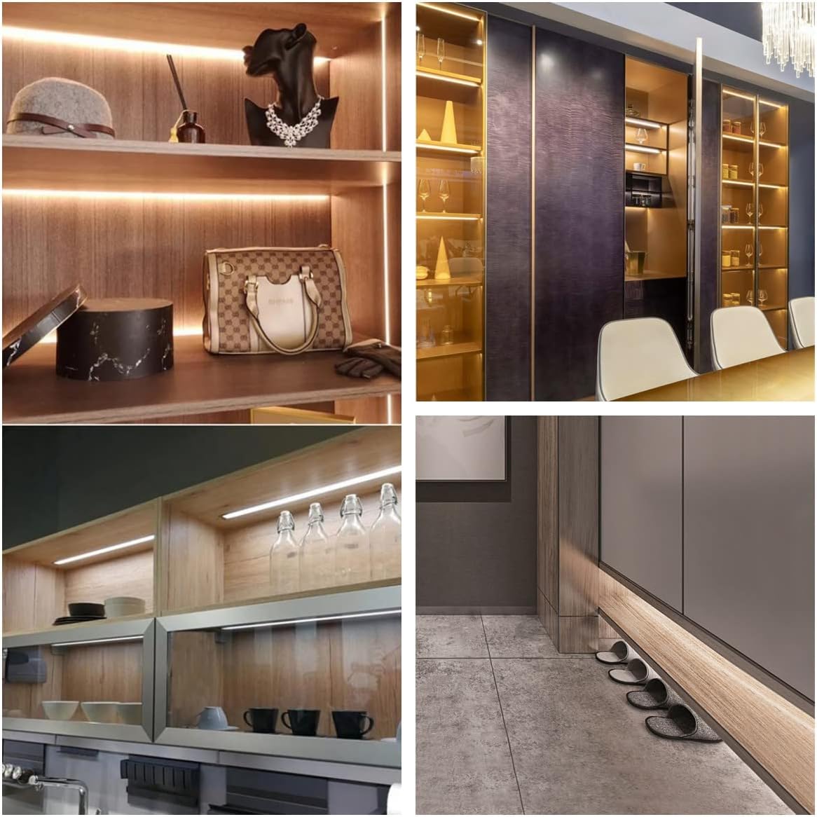 6 Pack 33ft Under Cabinet LED Light System