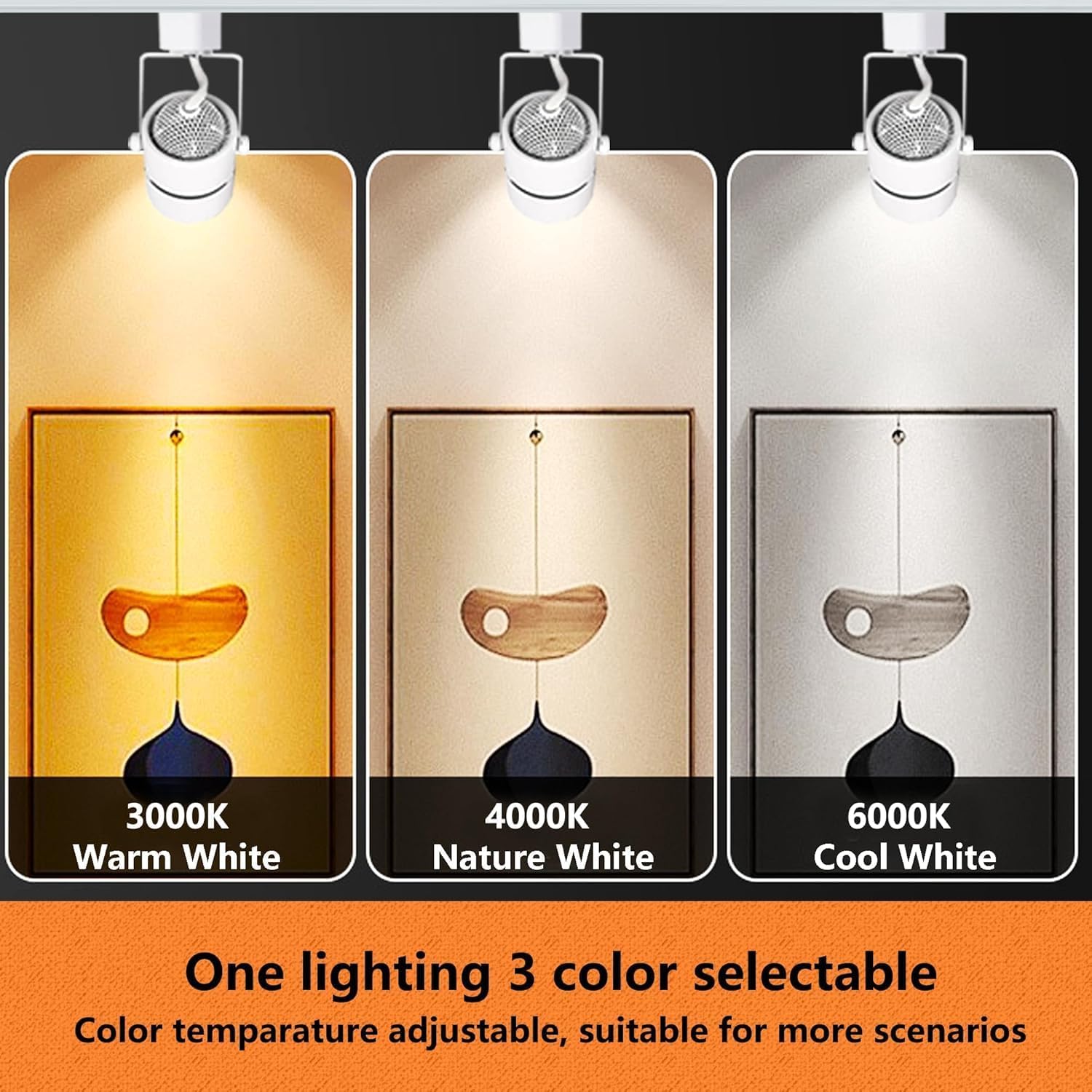 16PCS LED Track Lighting with 3CCT and Dimmable Brightness 1