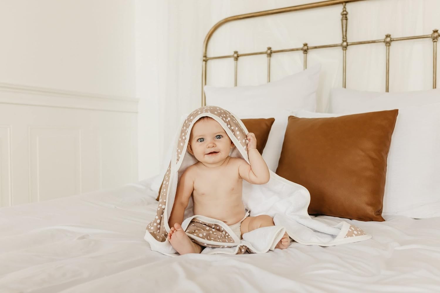 Copper Pearl Hooded Bath Towel - Fawn Design