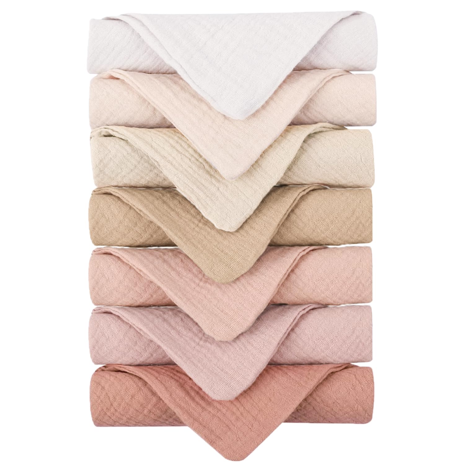 Konssy Baby Muslin Washcloths 7-Pack
