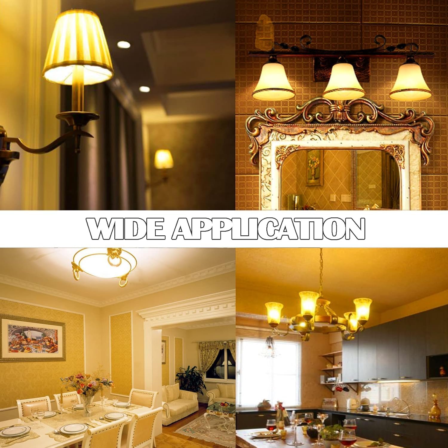 Diodesy Pack of 4 LED Mini Bulbs for Chandeliers Track Lighting Pendants