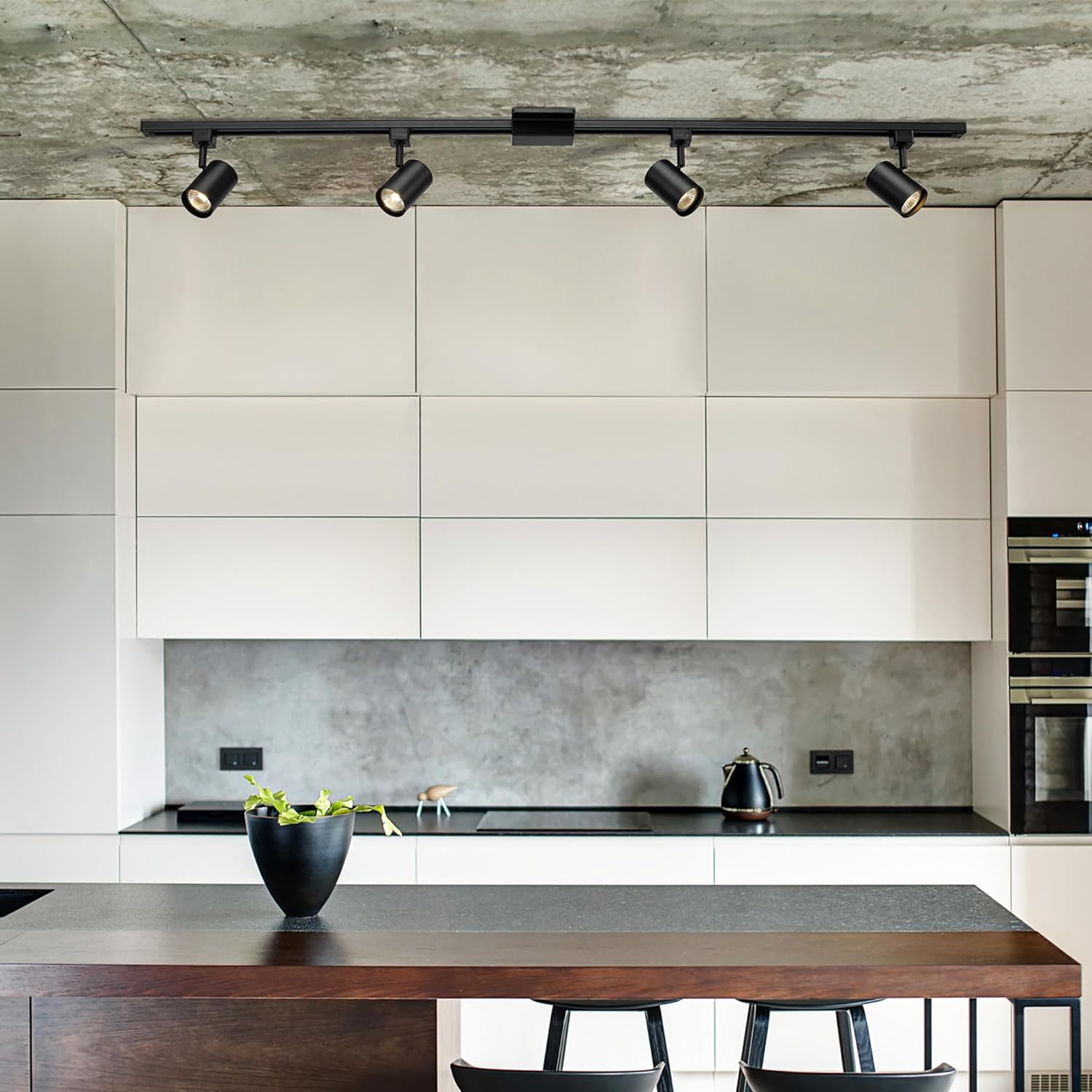 Globe Electric Tribeca 4-Light Track Lighting Kit Matte Black