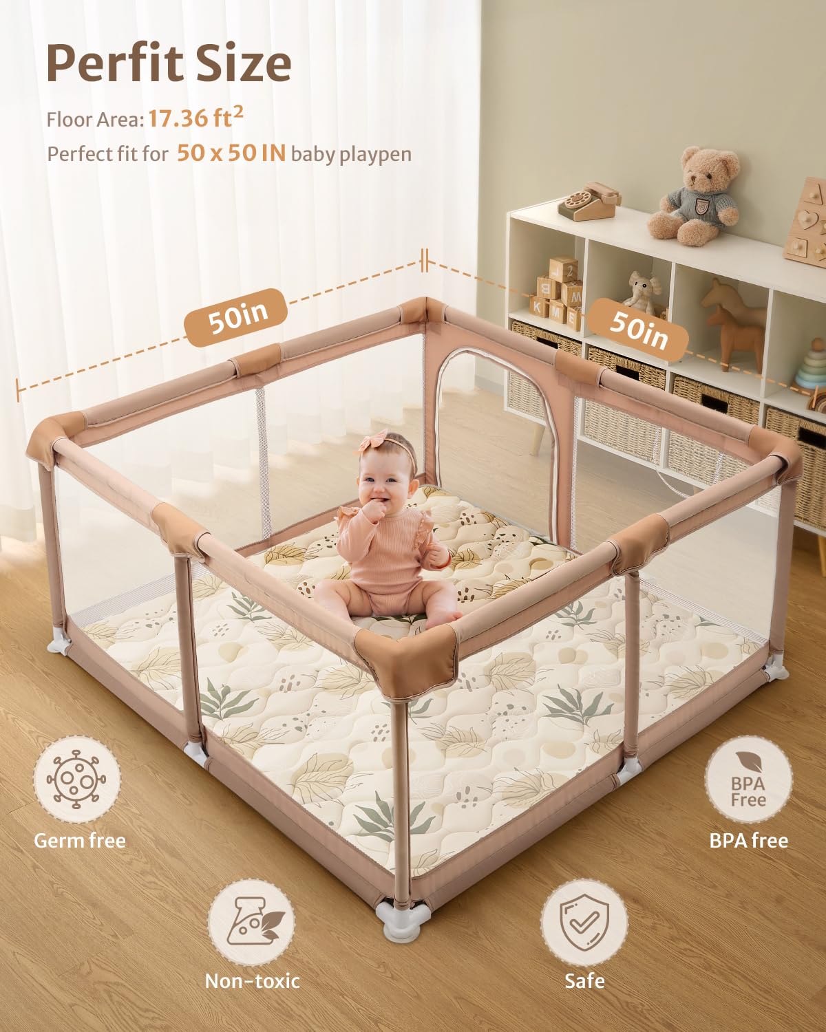 Blissful Diary 50x50 Play Mat for Baby and Toddlers