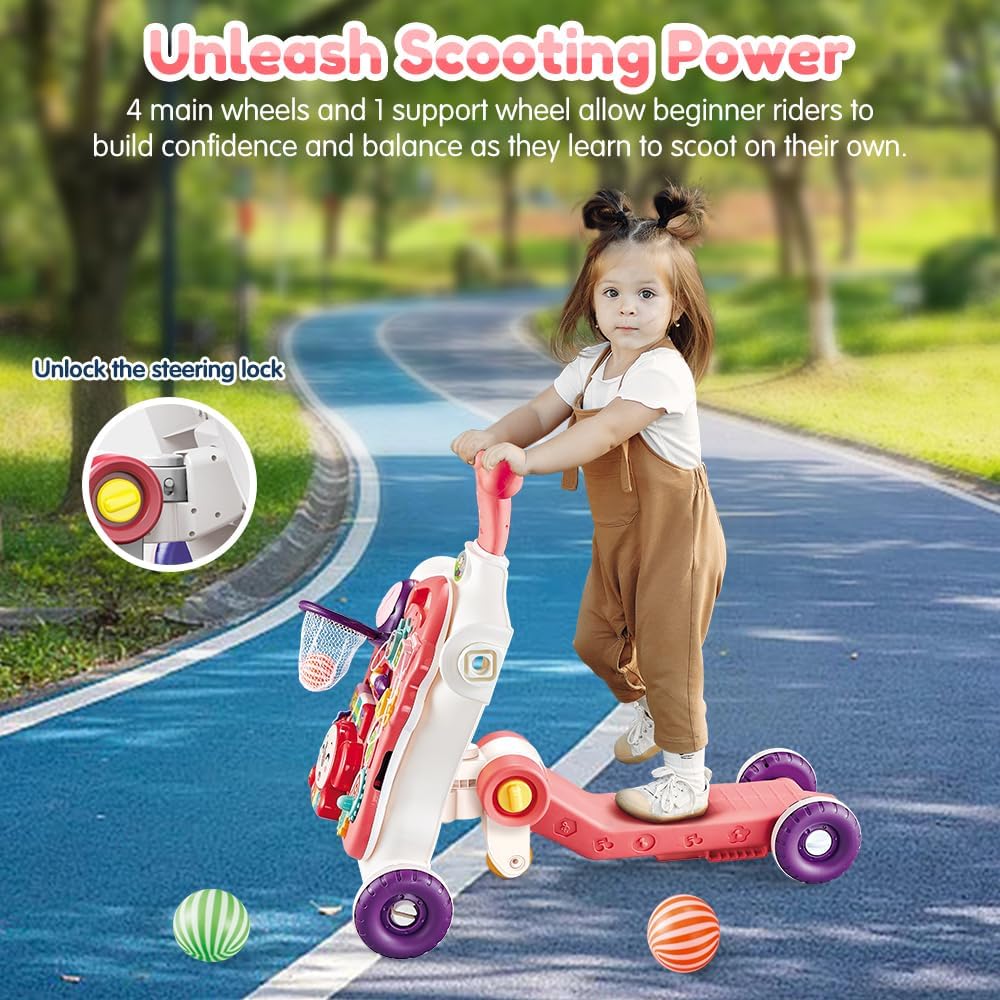 VATOS 5 in 1 Sit-to-Stand Learning Walker for Toddlers