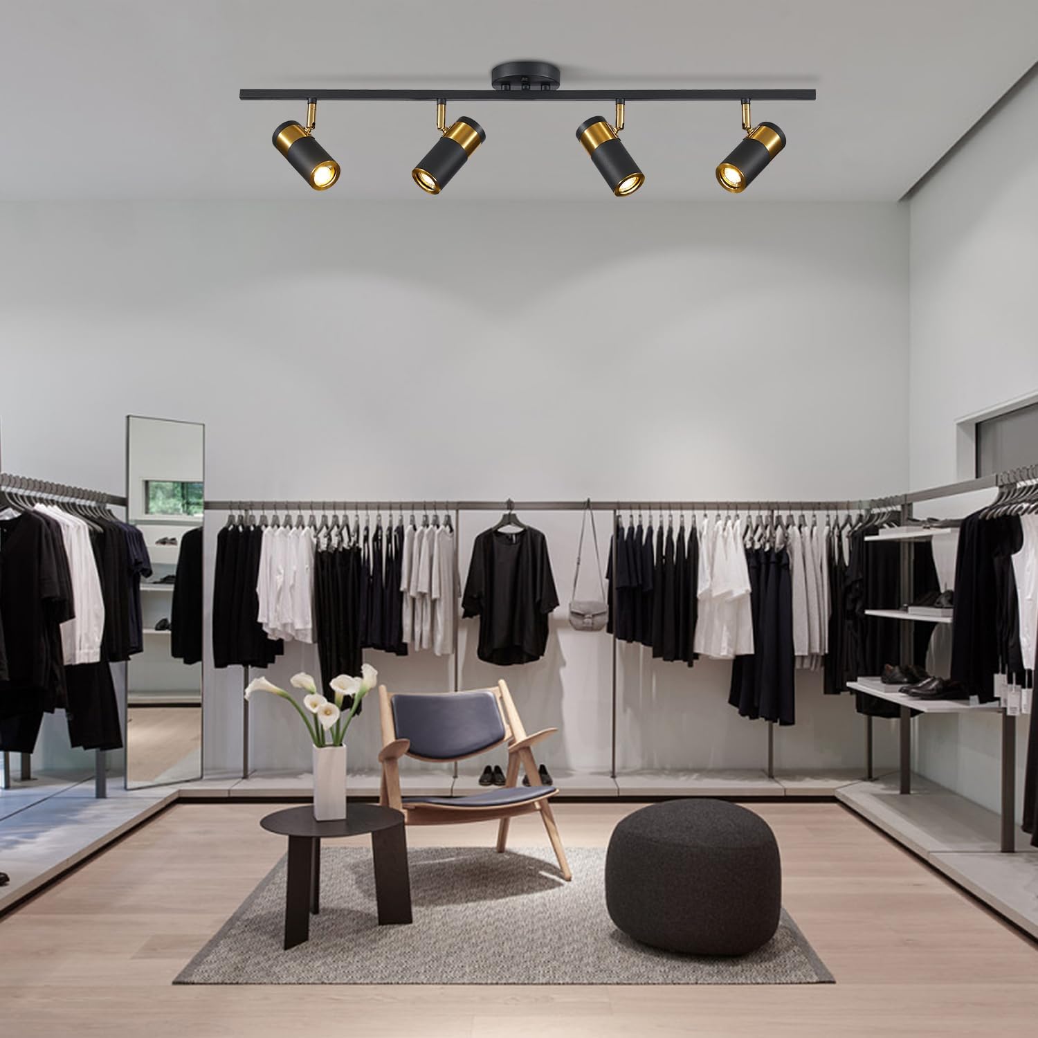 Fulesi Black Globe 3-Light Mid Century Modern Desk Lamp