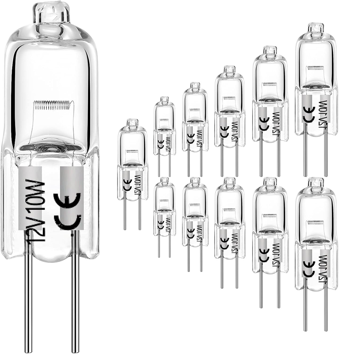 EKSAVE 10W Halogen Bulbs G4 12V 12 Pack Dimmable