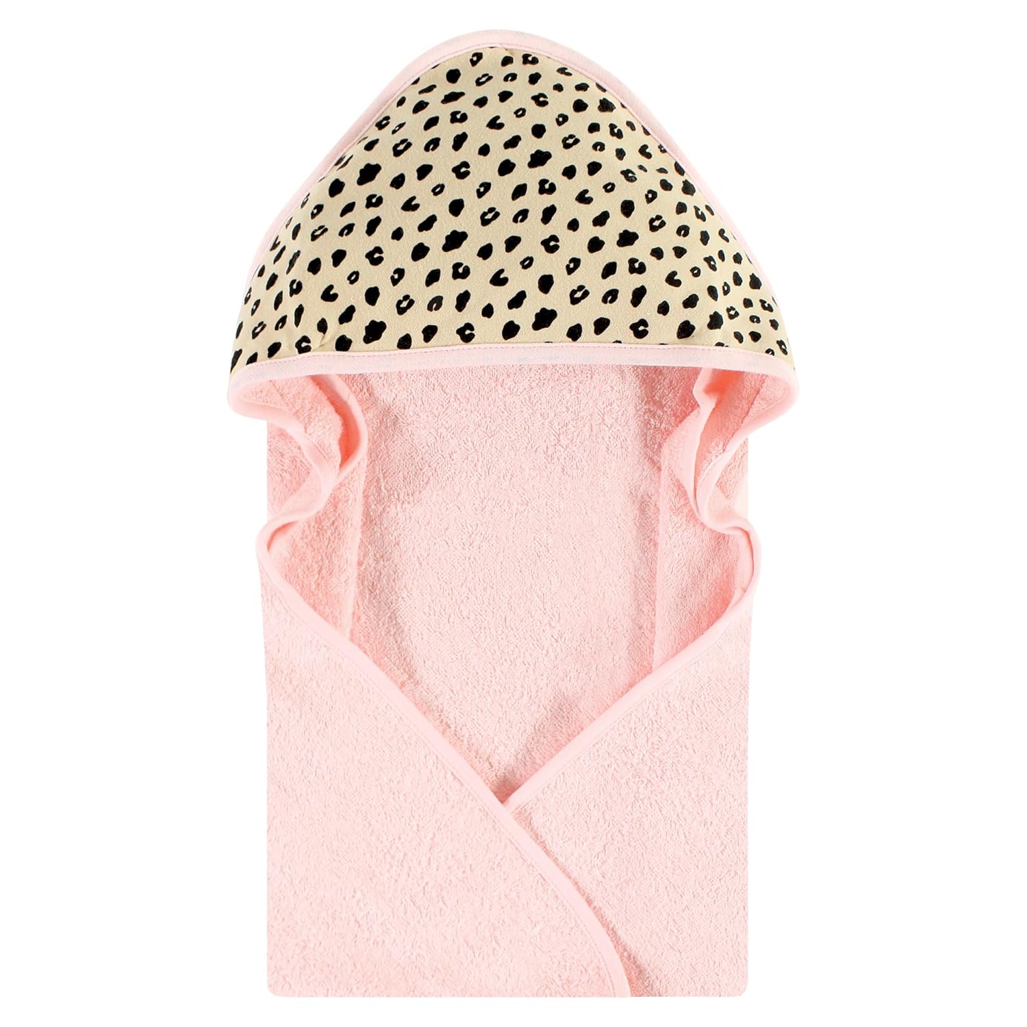 Hudson Baby Cheetah Face Hooded Towel One Size