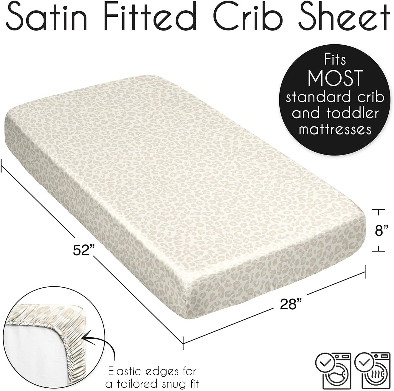 Sweet Jojo Designs Shabby Chic Leopard Print Crib Sheet