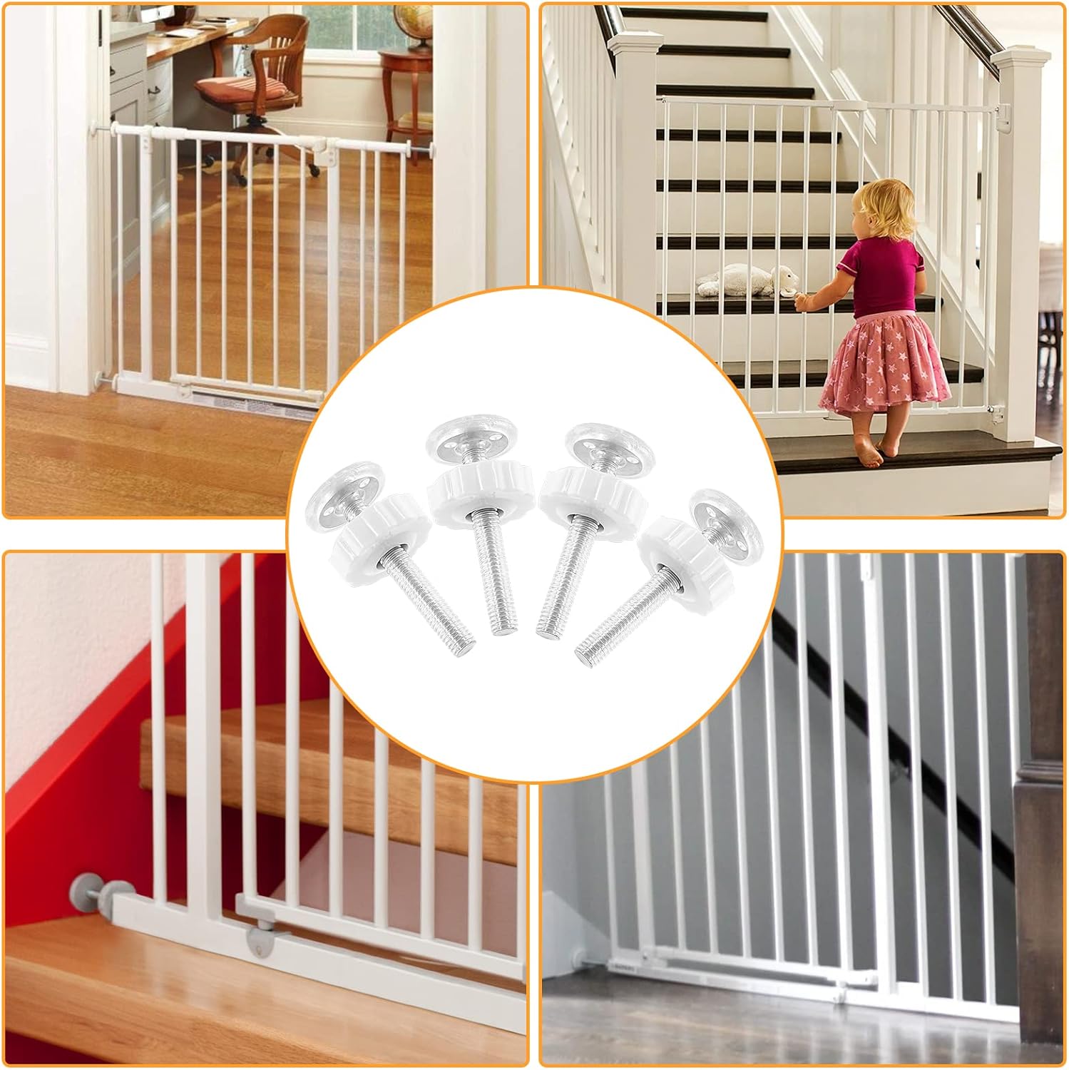Unlorspy 4 Pack M10 Baby Gate Spindle Rods 1