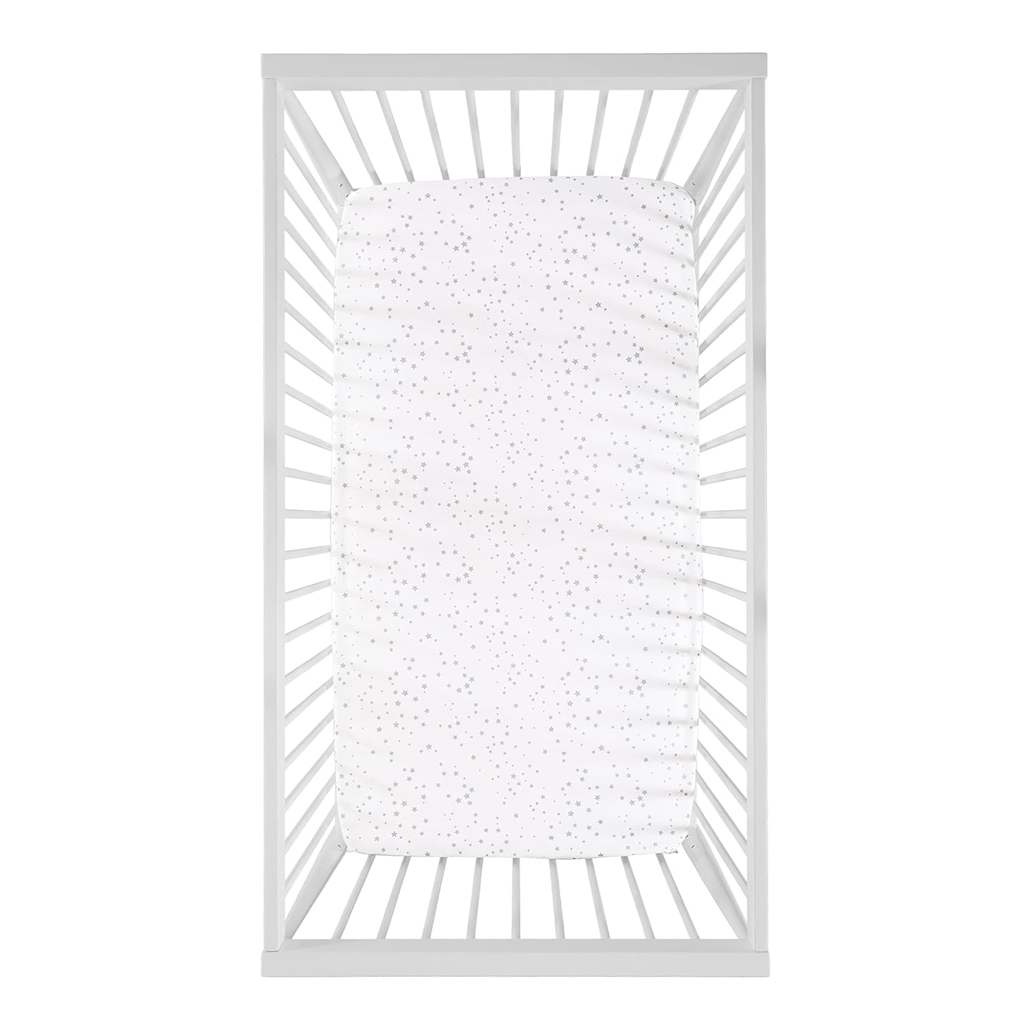 Levtex Baby Skylar Crib Fitted Sheet - Stars Grey White