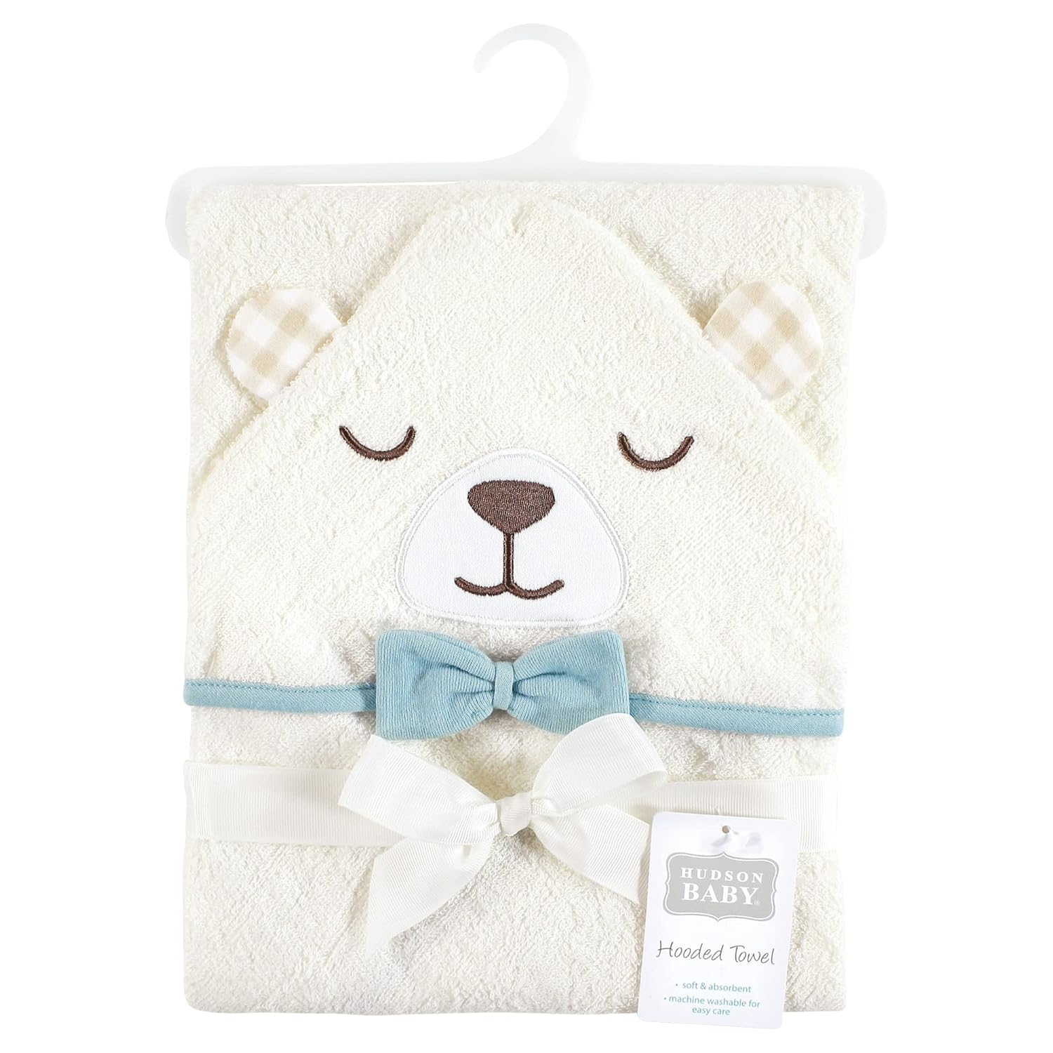 Hudson Baby Unisex Cotton Animal Face Hooded Towel