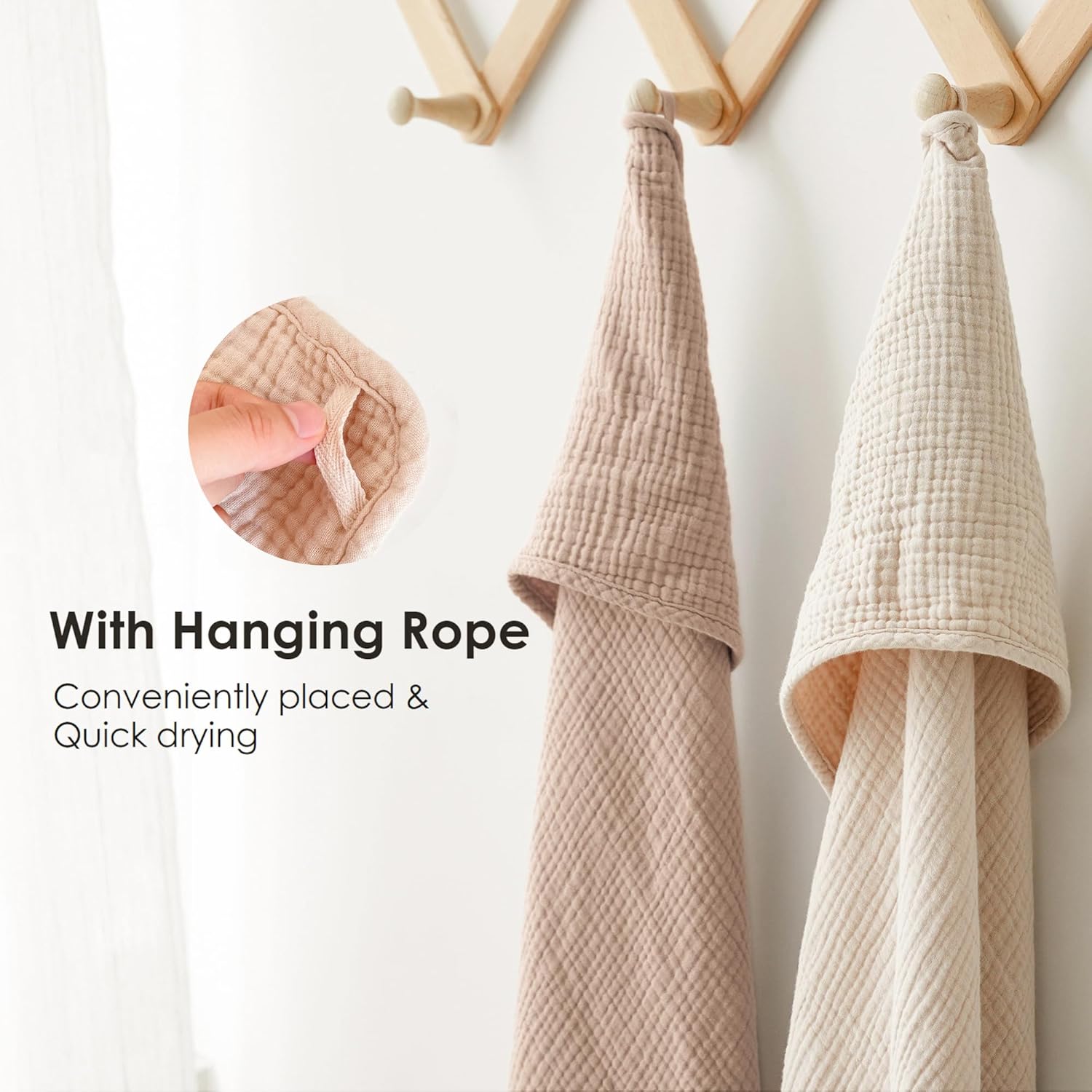 MairMore Muslin Baby Towel with Hood - 100 Cotton Soft Absorbent