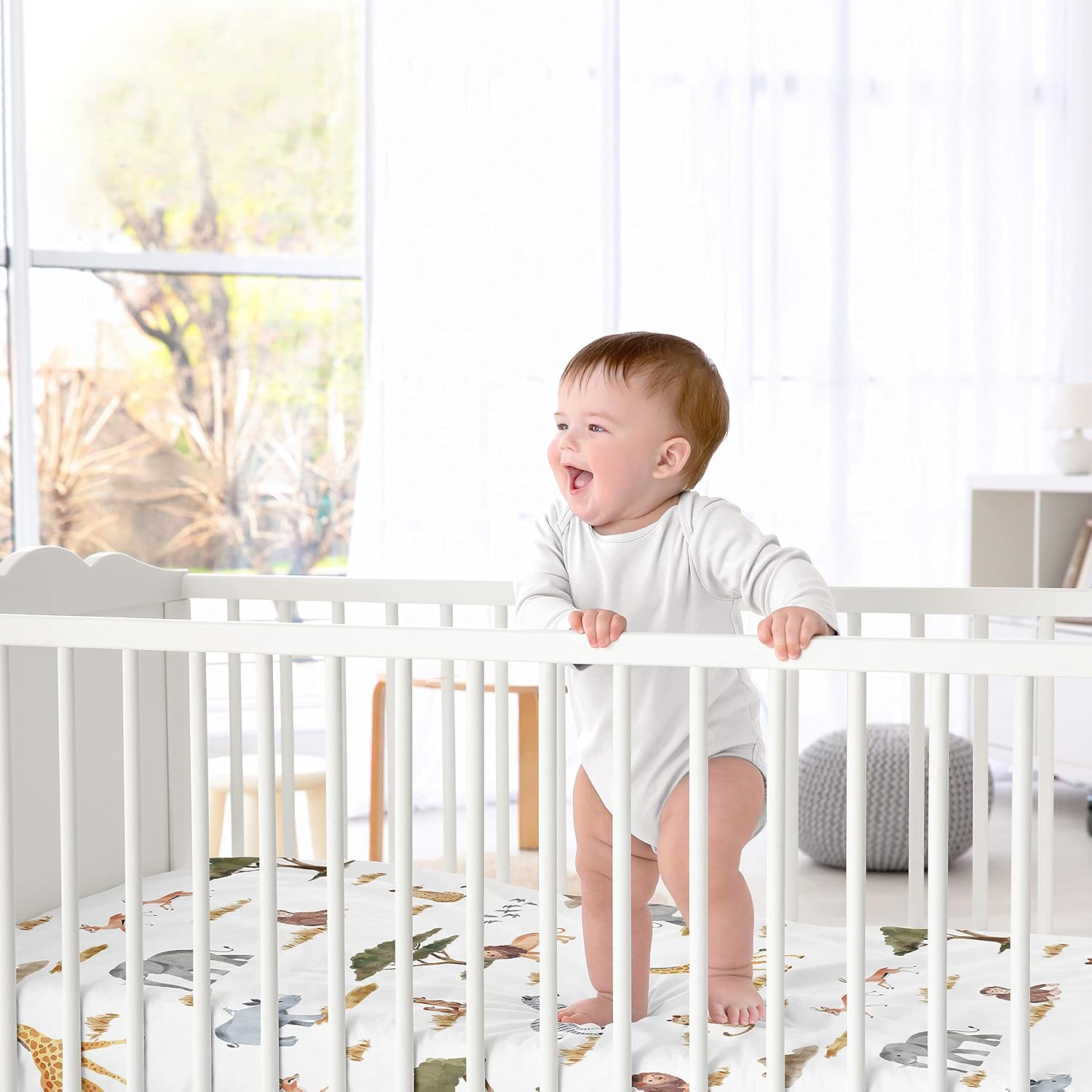 Sweet Jojo Designs Crib Sheet Set Jungle Animals 2 Pack