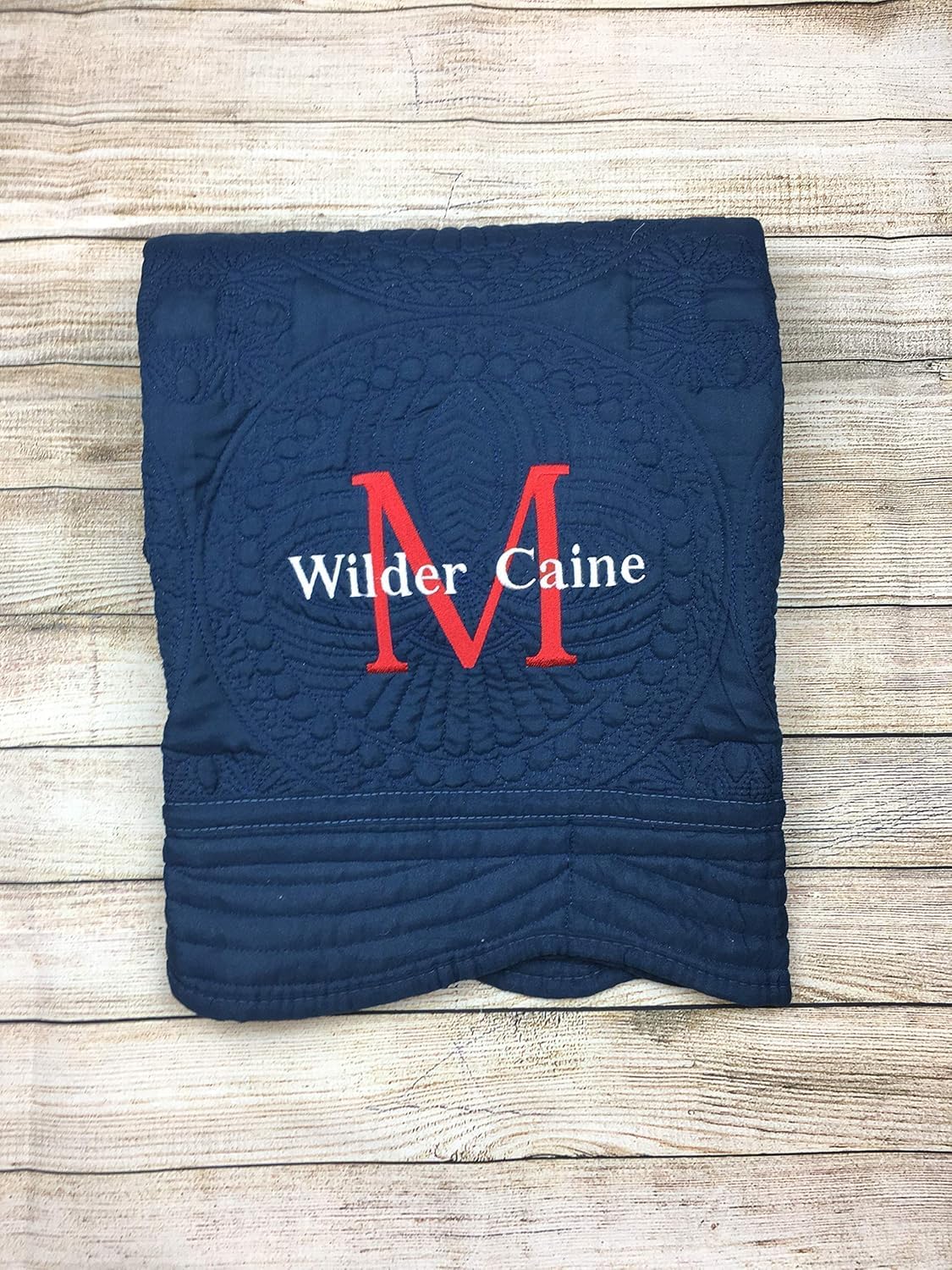 Personalized Baby Quilt with Monogram for Toddler or Baby Girl