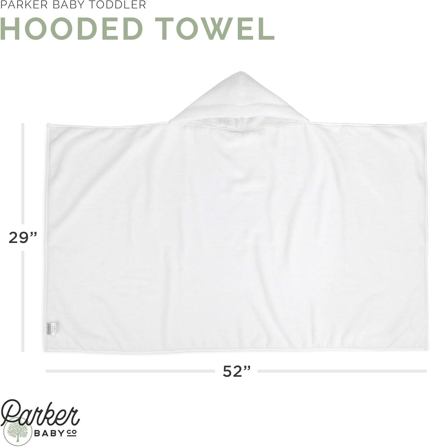 Parker Baby Co Premium 100 Soft Bath Towel with Hood