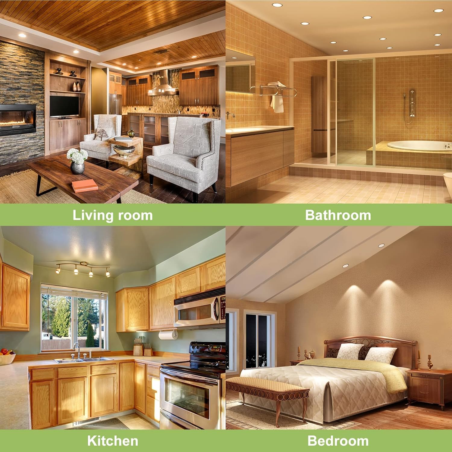 Sigalux 8 Pack GU10 LED Bulbs 50W Equivalent 3000K Warm White Non-Dimmable