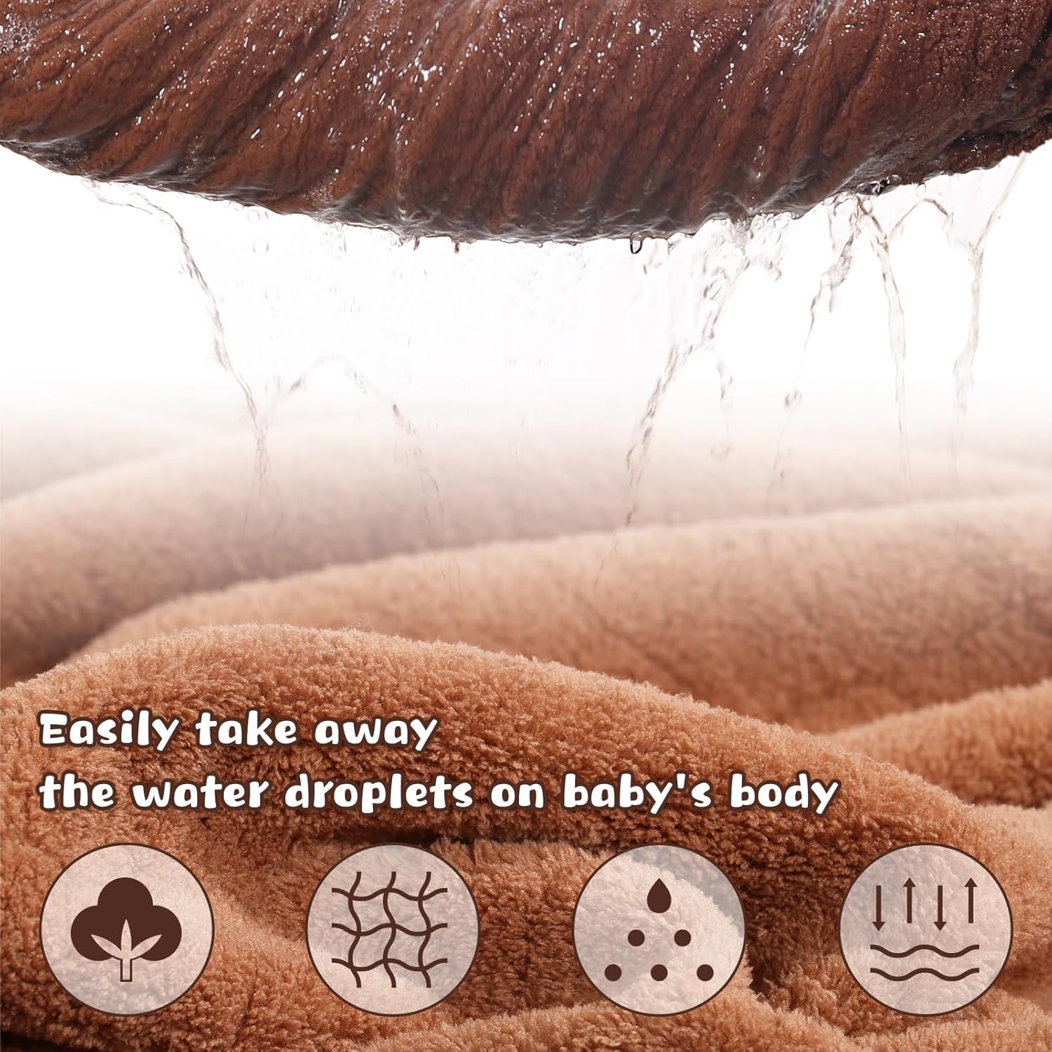 WODHOY Toddler Bath Towel with Hood 50x32