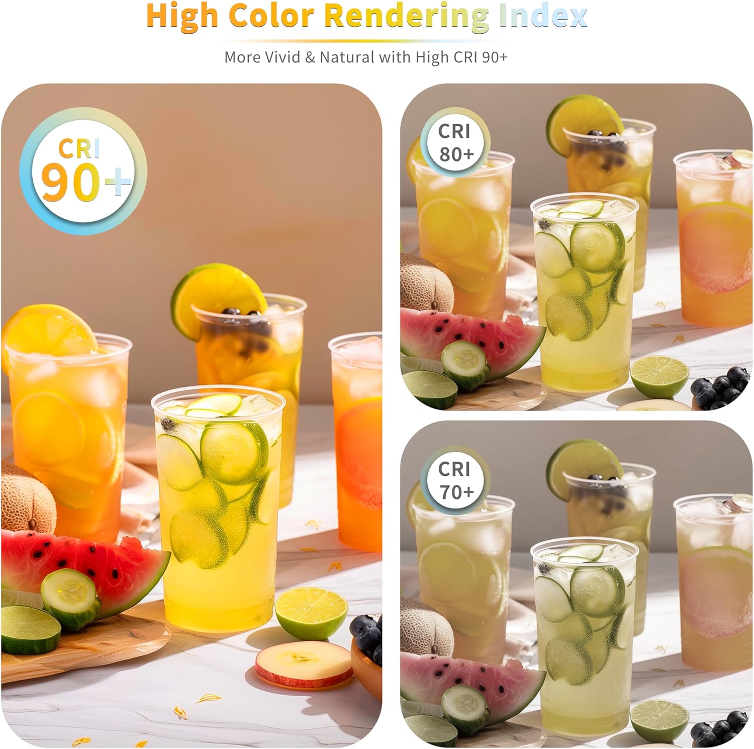 MIWISE CCT COB LED Strip Light Tunable White 20ft