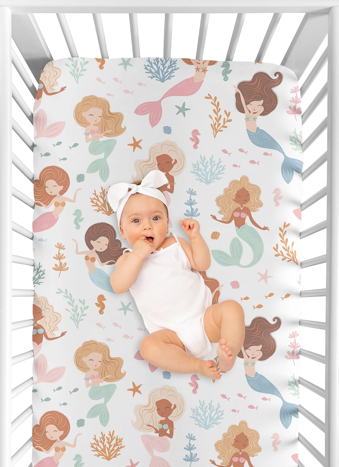Sweet Jojo Designs Under the Sea Crib Sheet