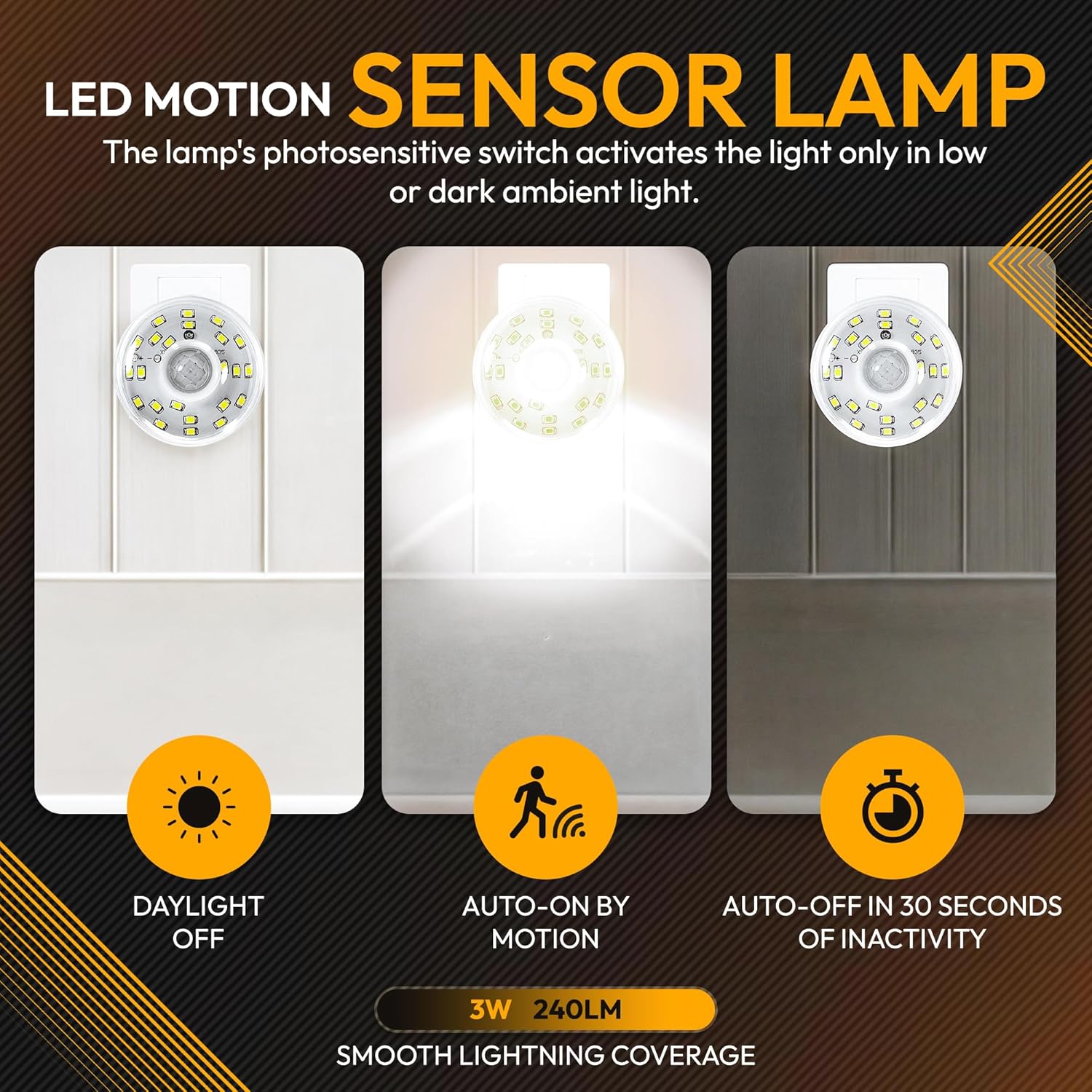 ShopN5 LED Motion Night Light with Flexible Neck