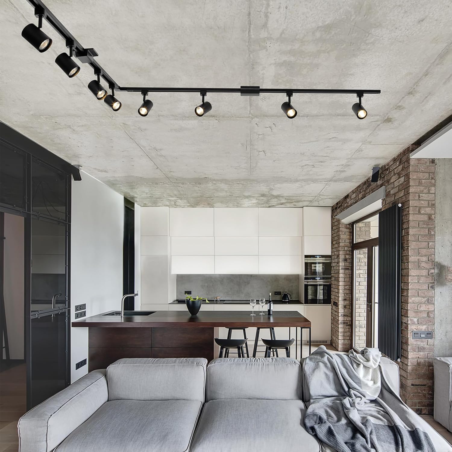 Globe Electric Tribeca 4-Light Track Lighting Kit Matte Black