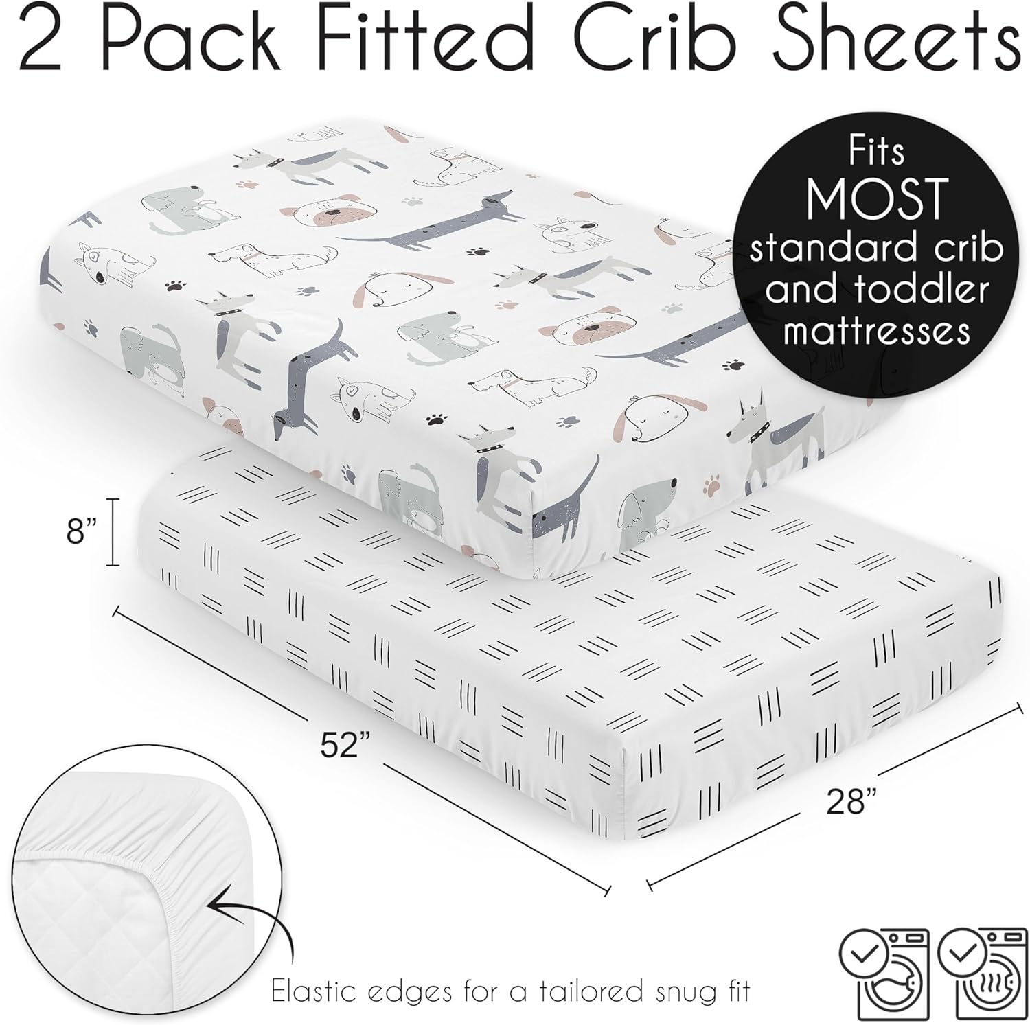 Sweet Jojo Designs Baby Crib Sheet Set 2pc