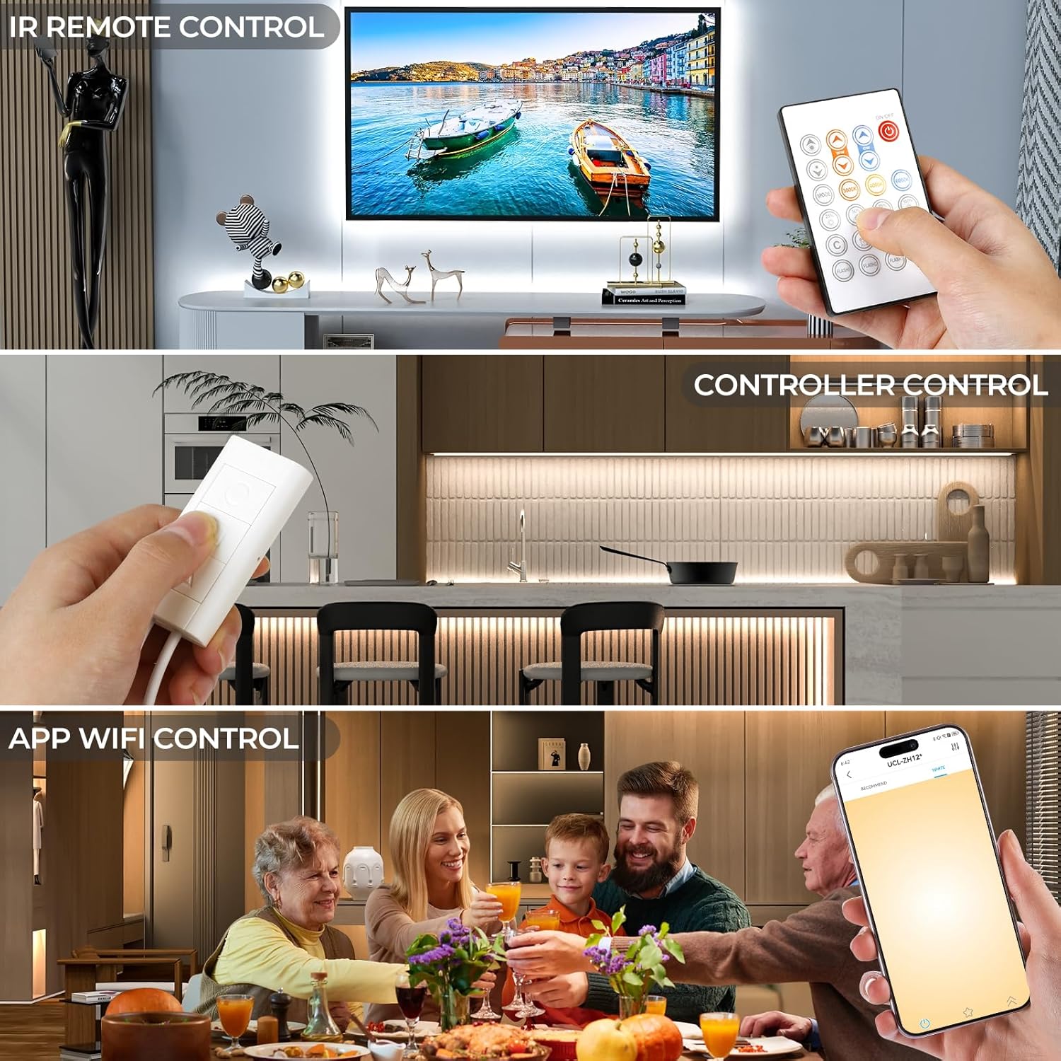 MY BEAUTY LIGHT 24V Smart WiFi Cob LED Strip Light 164ft