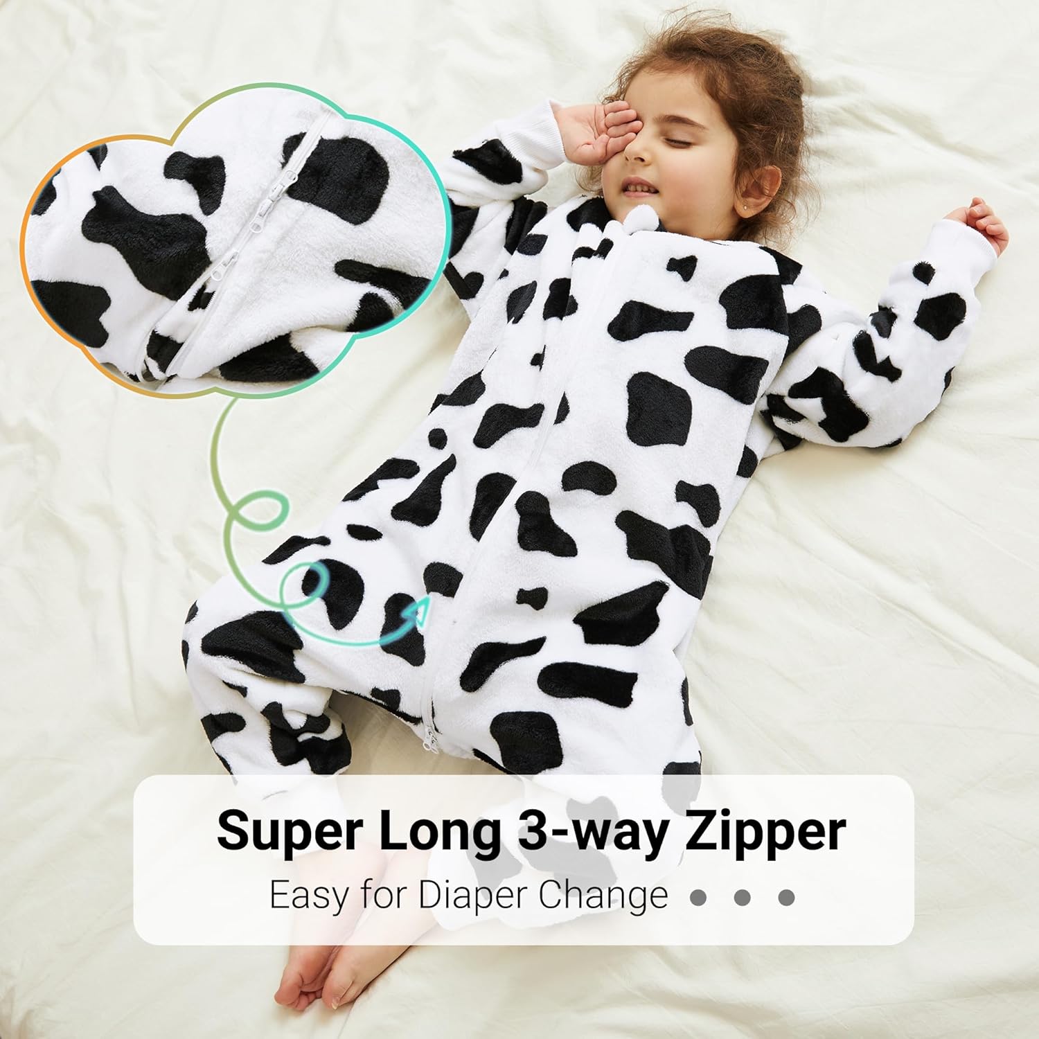 MICHLEY Flannel Baby Sleeping Bag Unisex Pajamas for Autumn Winter