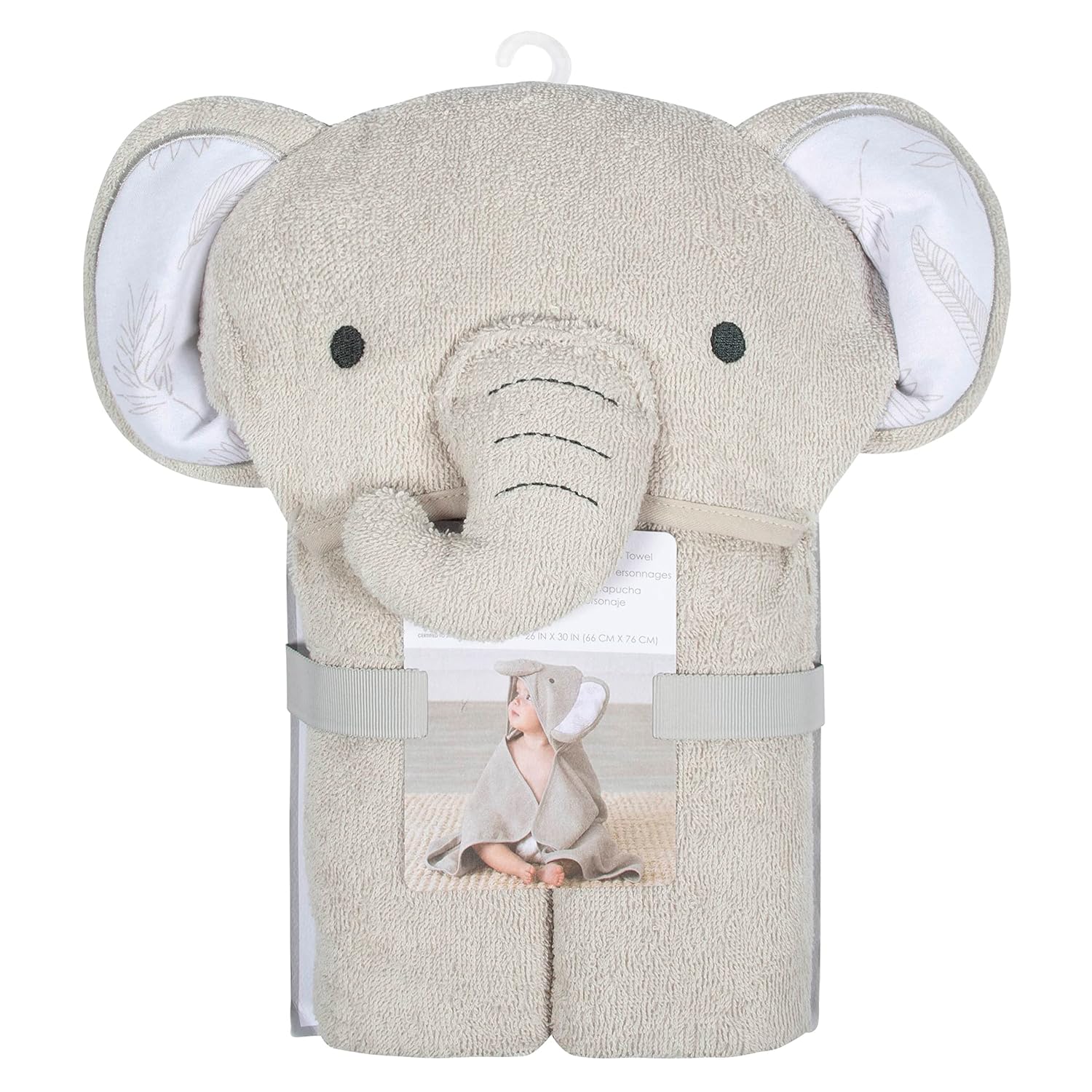 Just Born Hooded Bath Towel with Elephant Design