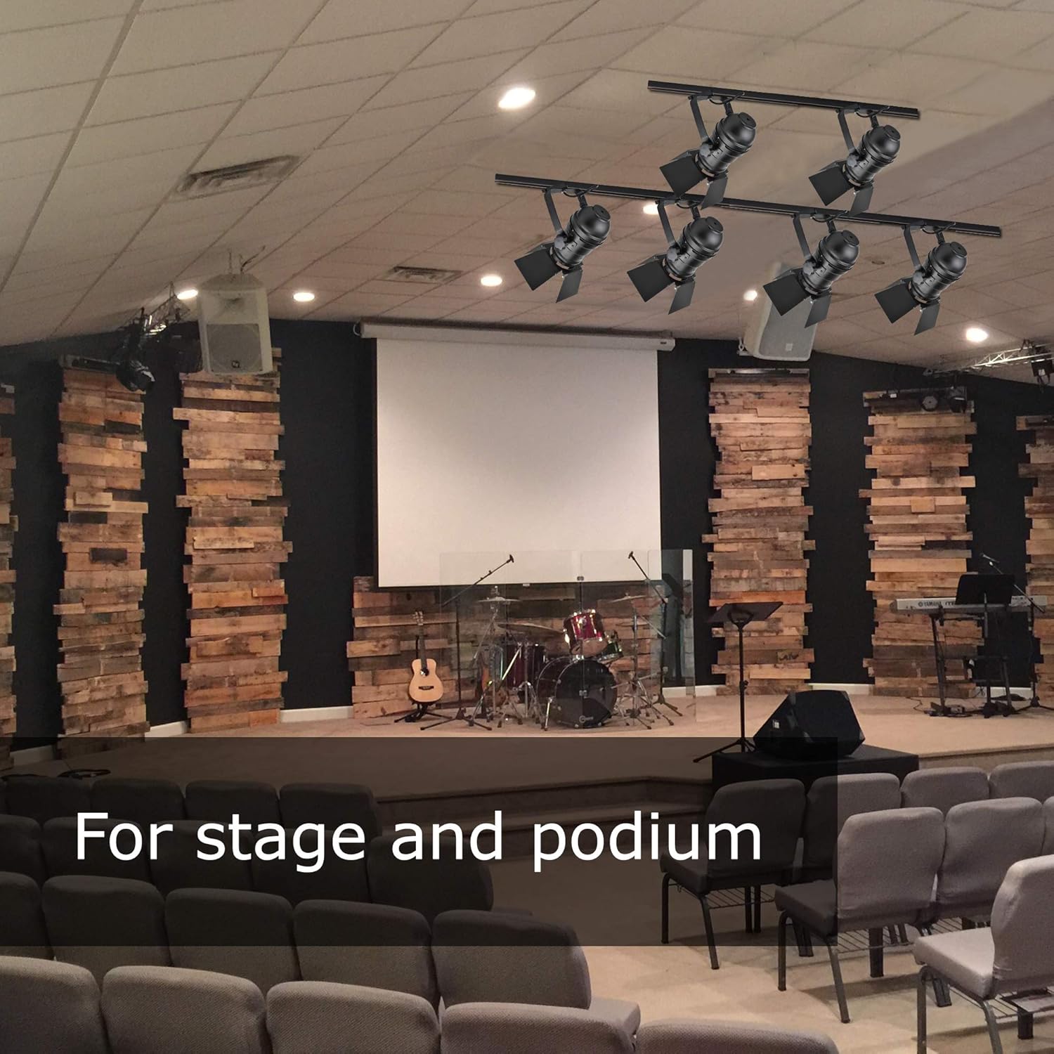 JLUMI TRK9000 Track Light Head with Flippers Black Frost Finish 1