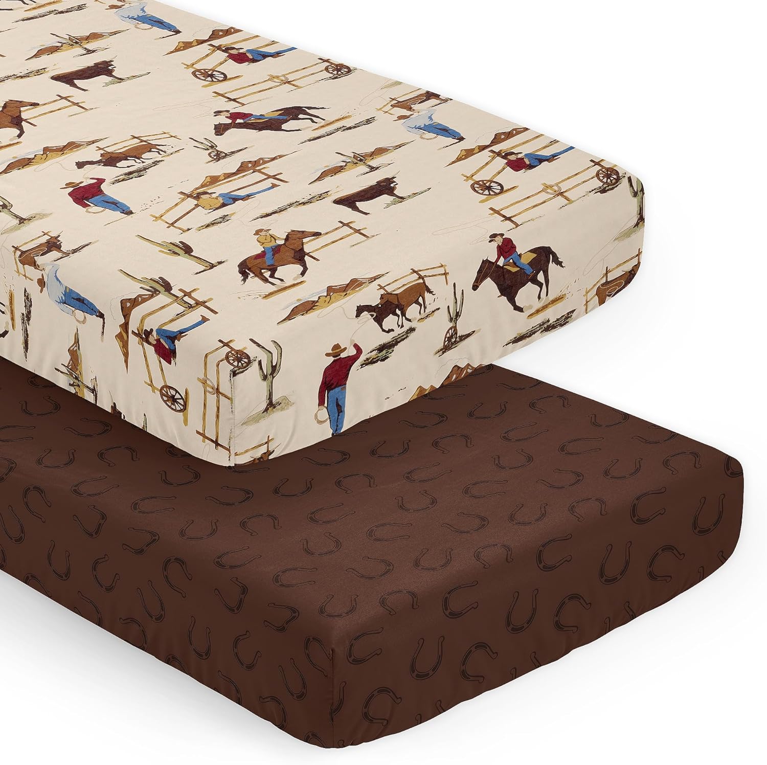 Sweet Jojo Designs Western Cowboy Crib Sheet Set 2 Pack