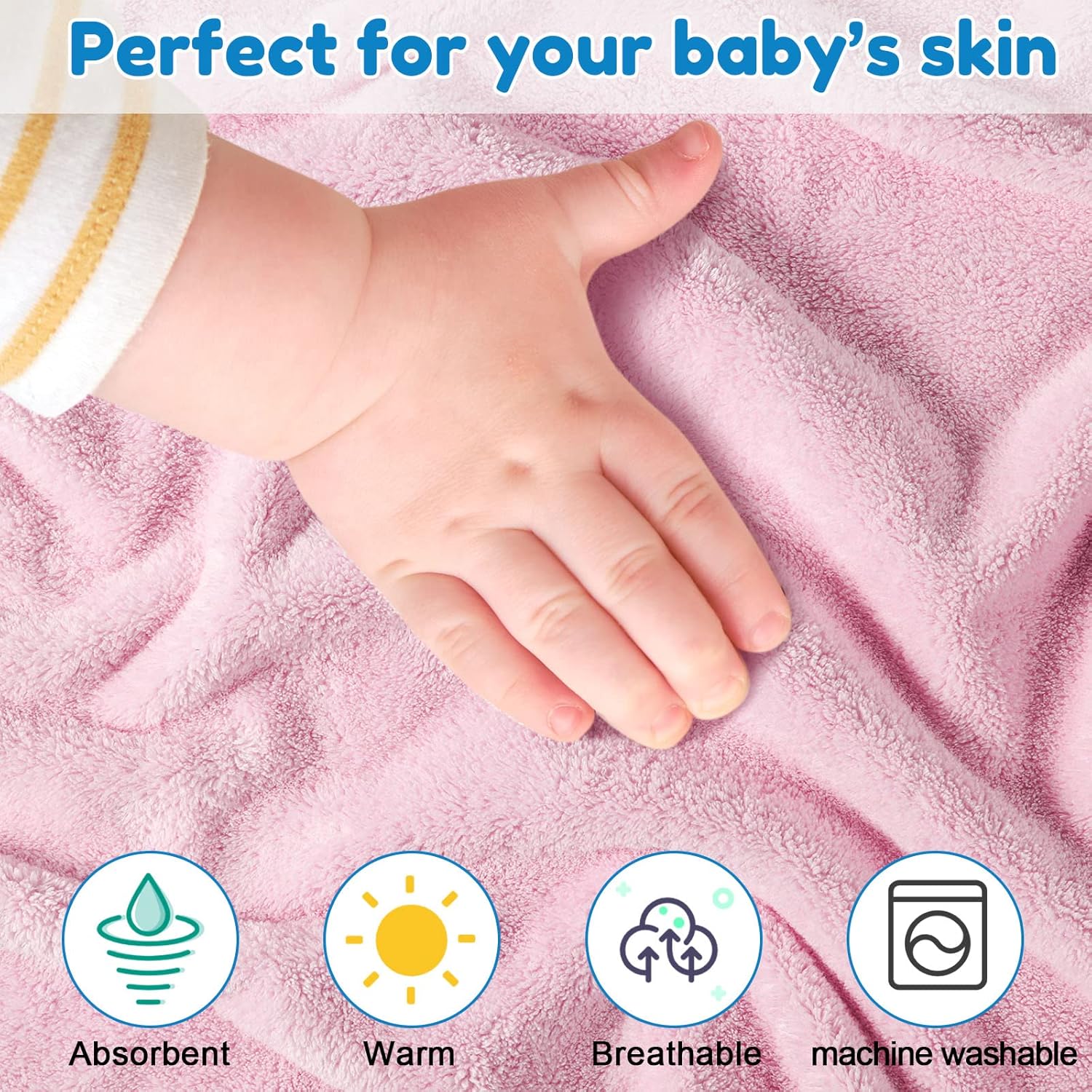 Lounsweer 6 Piece Baby Bath Towels Multicolor 1