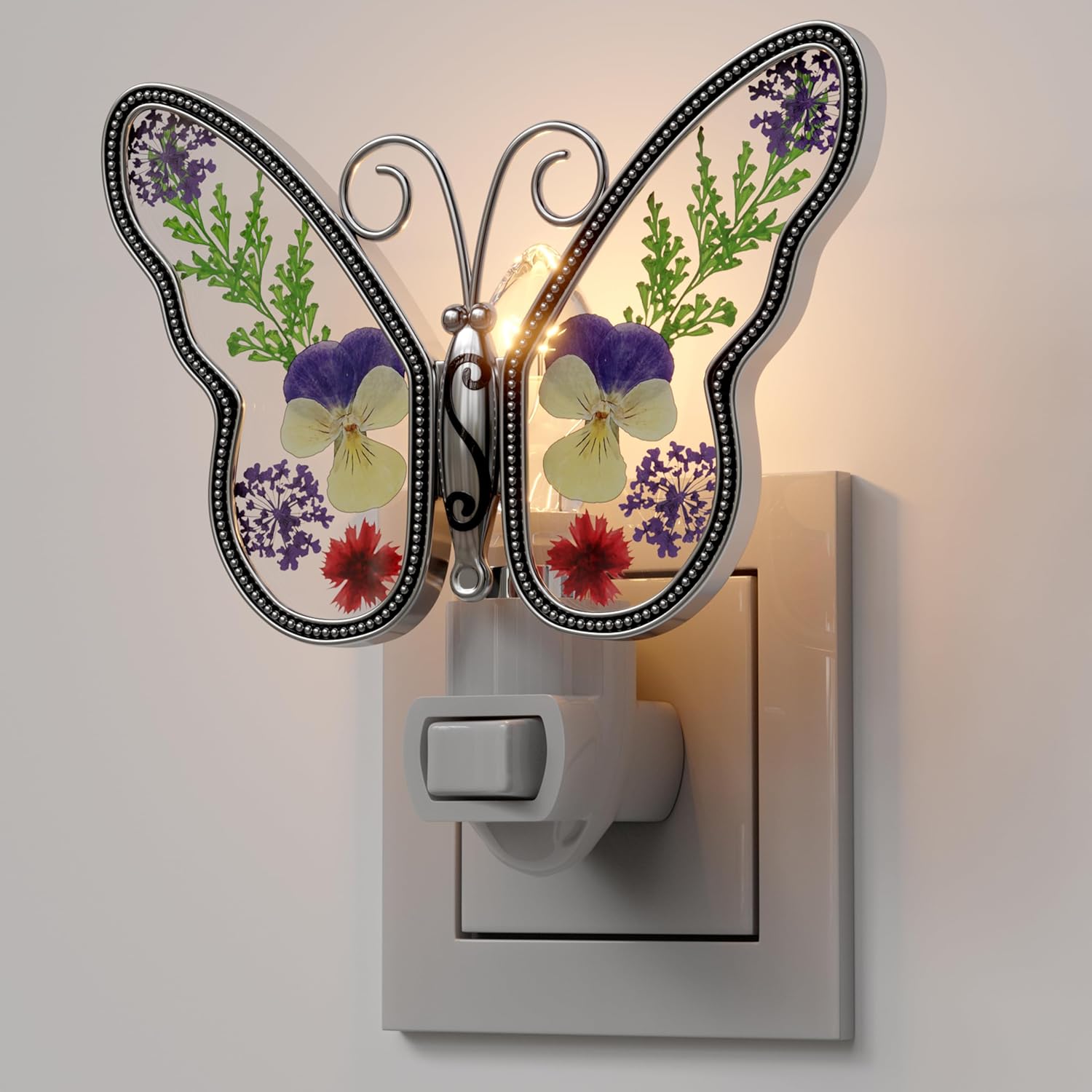 KYBOSAM Butterfly Night Light Wall Plug-In Decor