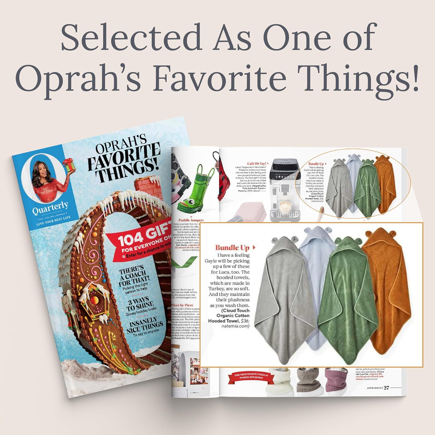 Natemia Premium Hooded Baby Bath Towel - Organic Cotton Soft Luxurious