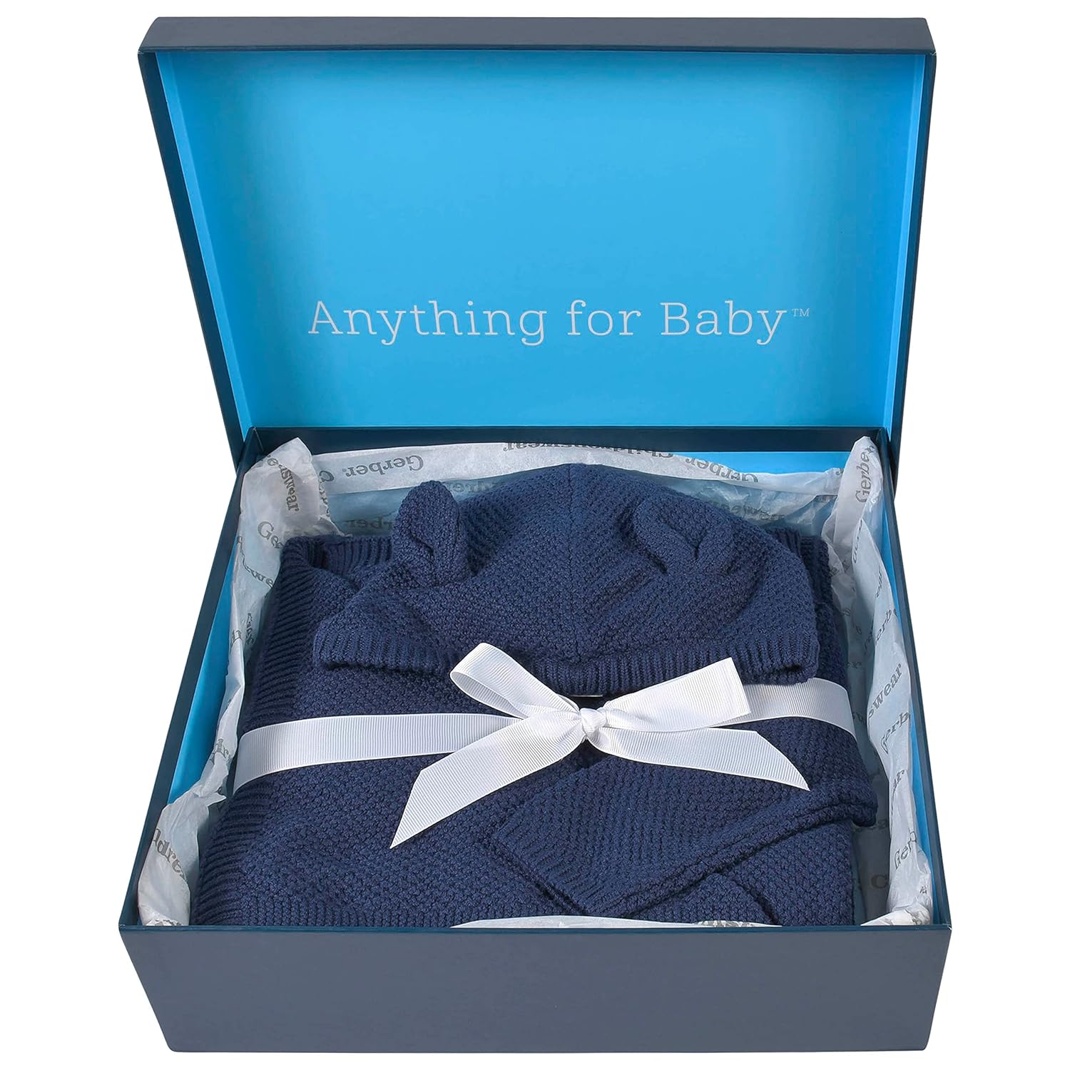 Gerber Navy Newborn 3-Piece Knit Gift Set 1