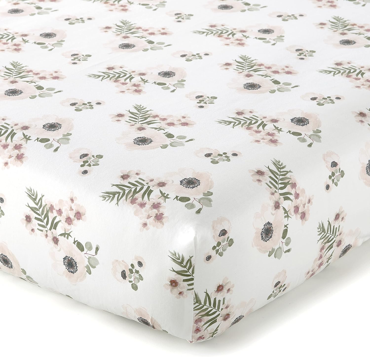 Levtex Baby Fiori Crib Sheet - 100 Cotton Floral Design